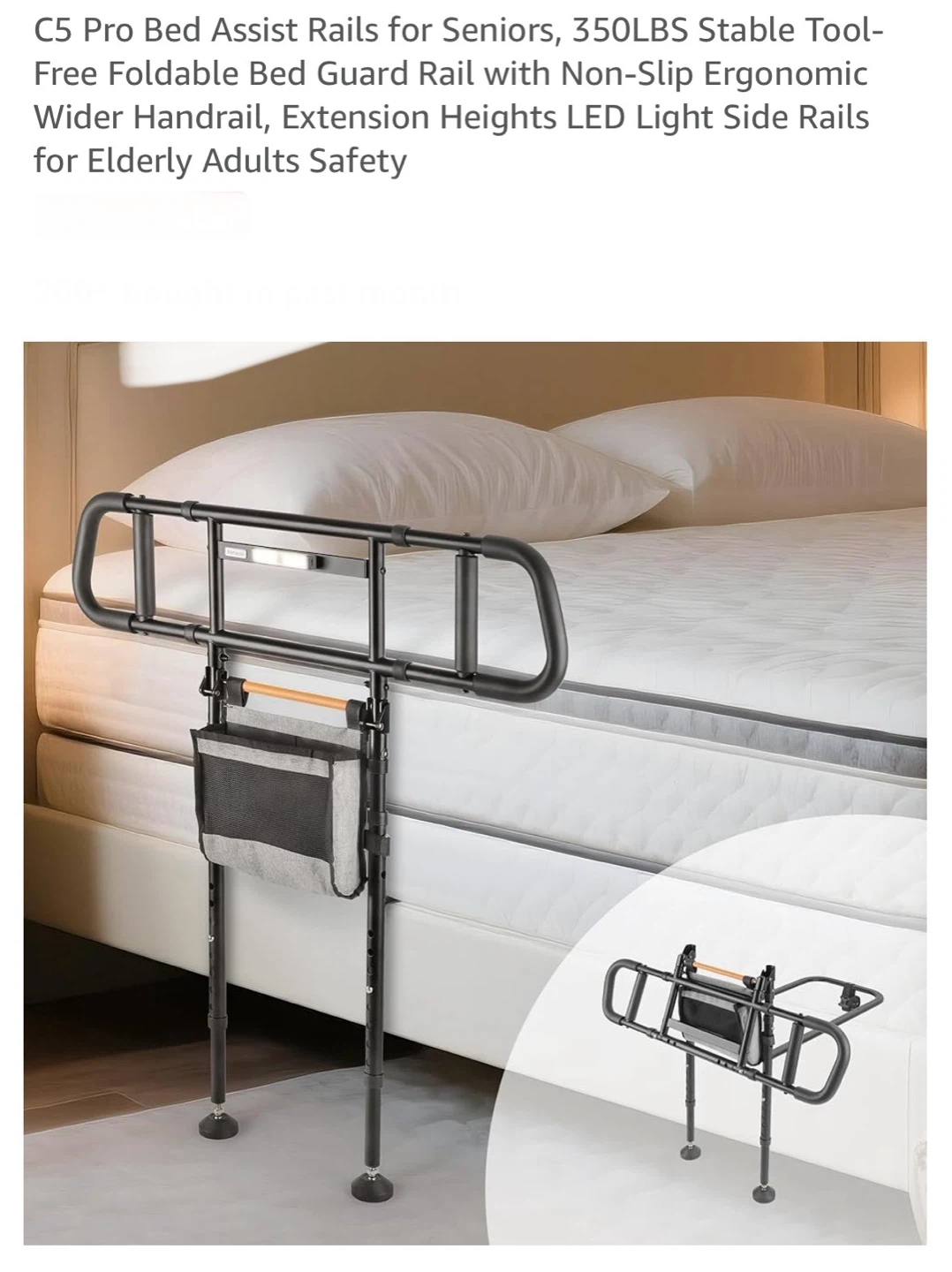 C5 Pro Bed Assist Rails for Seniors, 350LBS