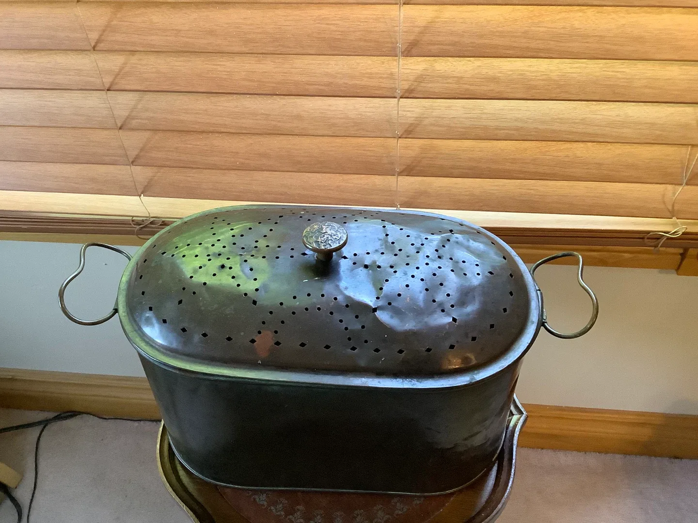 Ant 2 Handled Perforated Copper Boiler with Lid 🐞 - photo 4