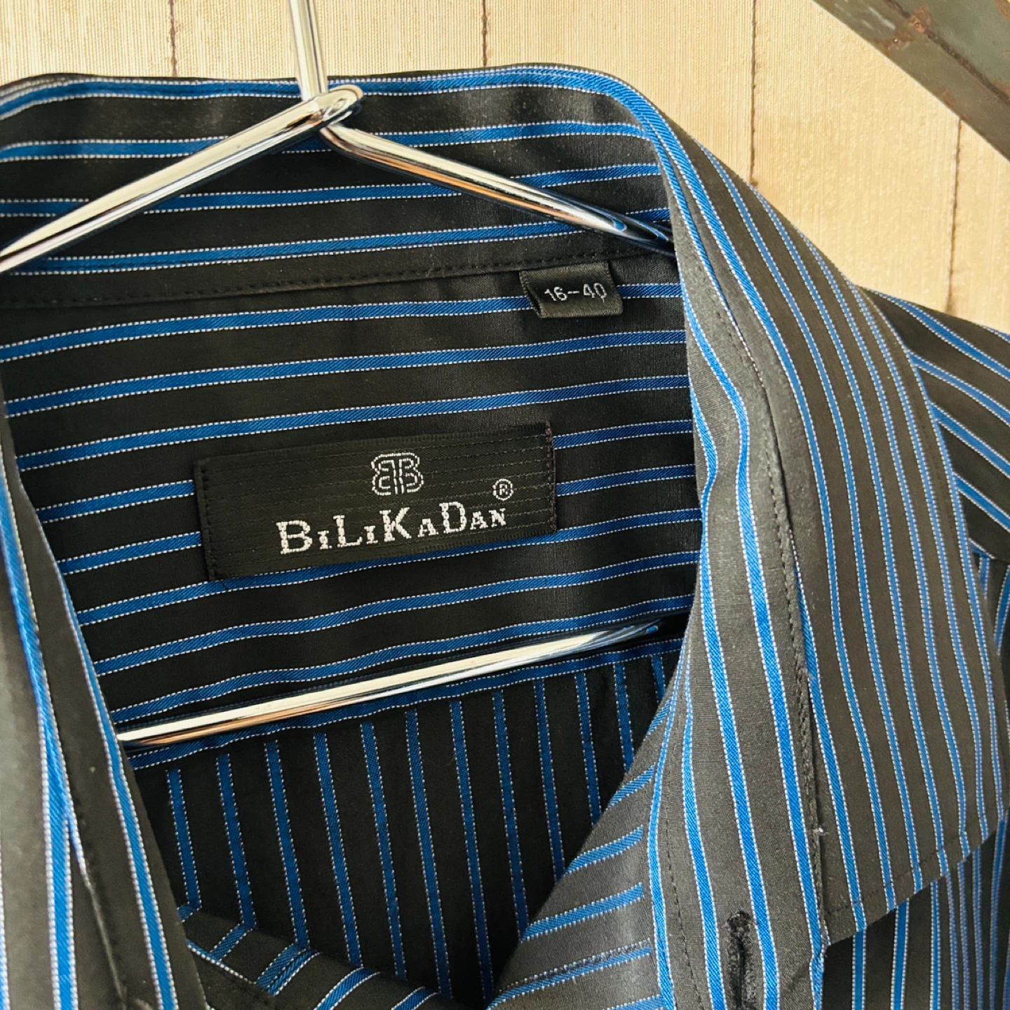 BILIKADAN Men's Striped Dress Shirt - photo 2