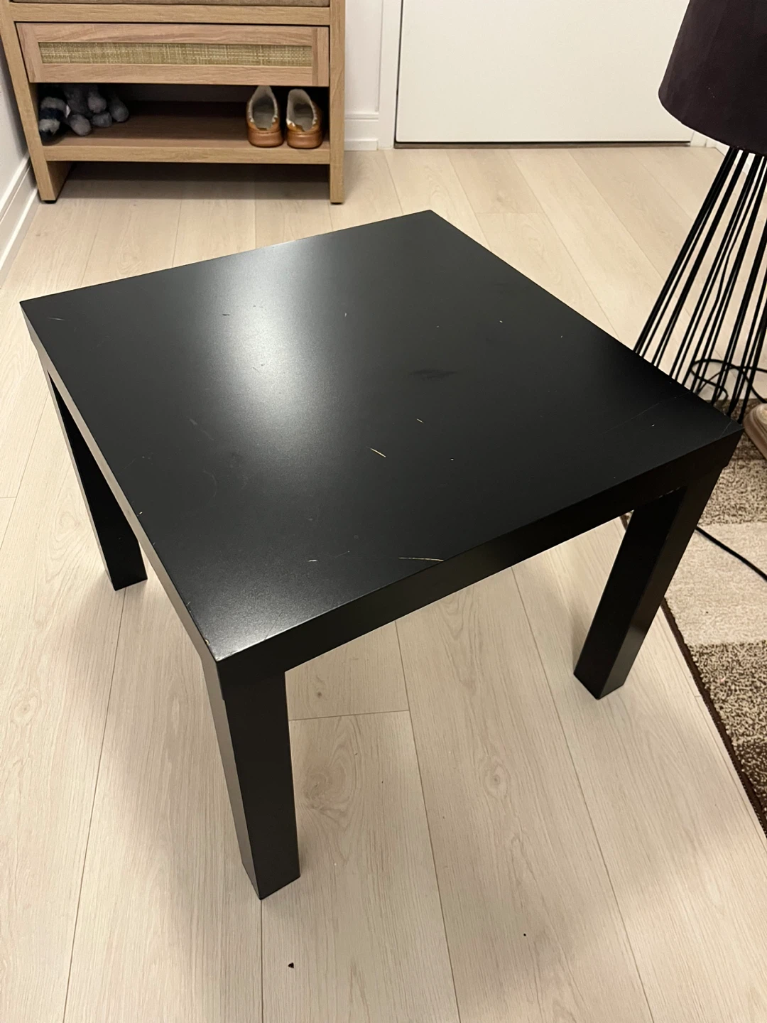 Black Square Side Table
