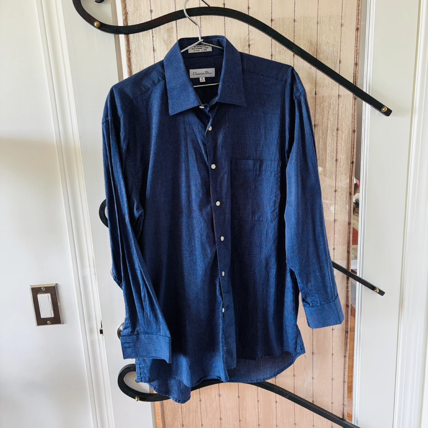Christian Dior Blue Striped Dress Shirt (M/L) - photo 2
