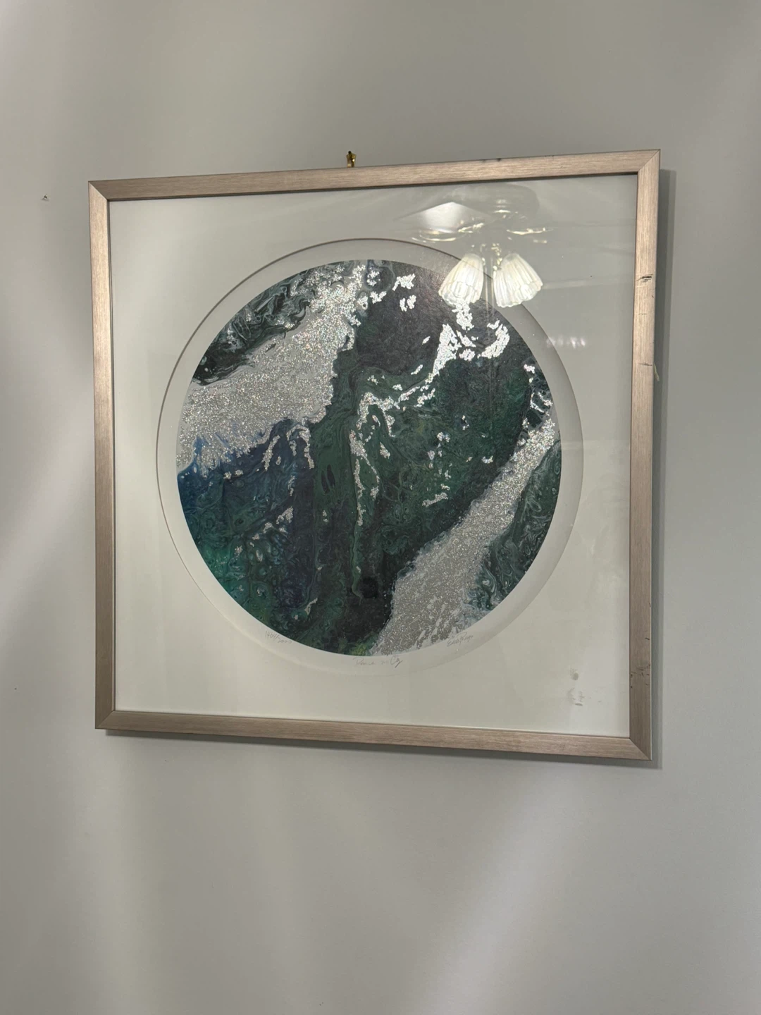 Framed Abstract Circle Art - photo 2