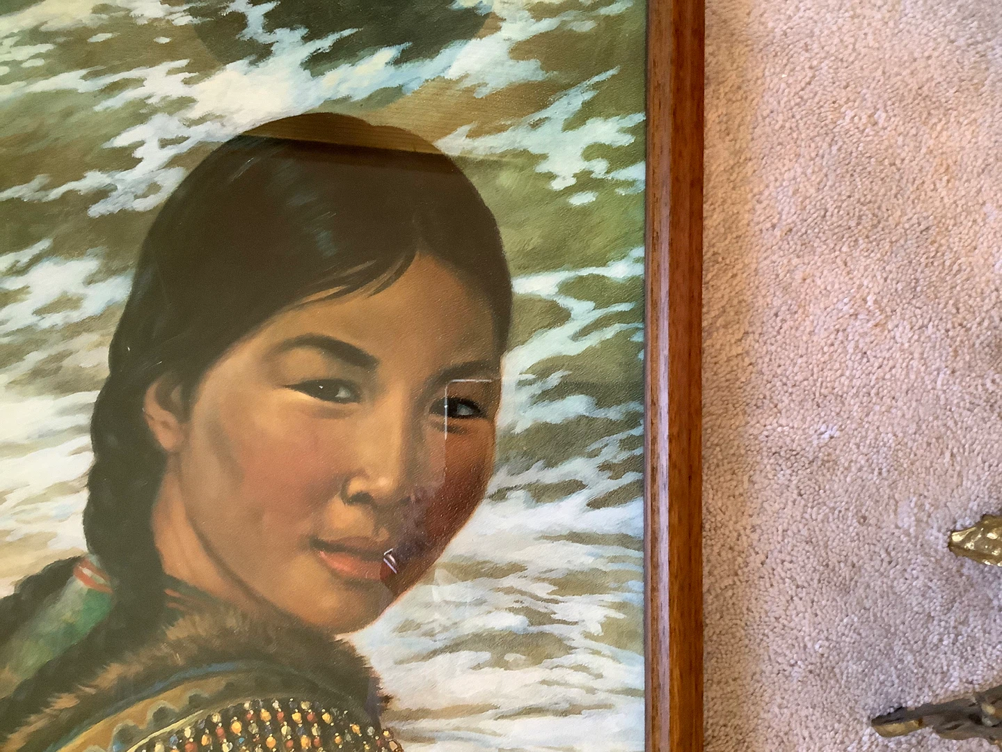 Large Vintage Nori Peter Print of an Inuit Mother & Child🐞 - photo 4