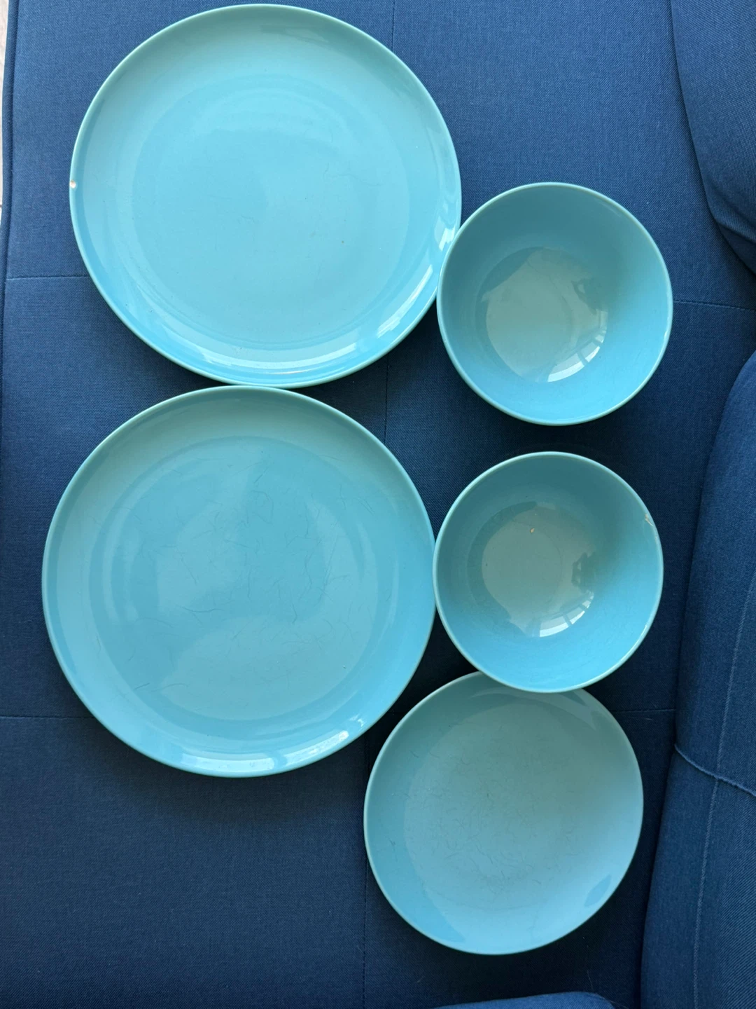 IKEA Blue Ceramic Dinnerware Set