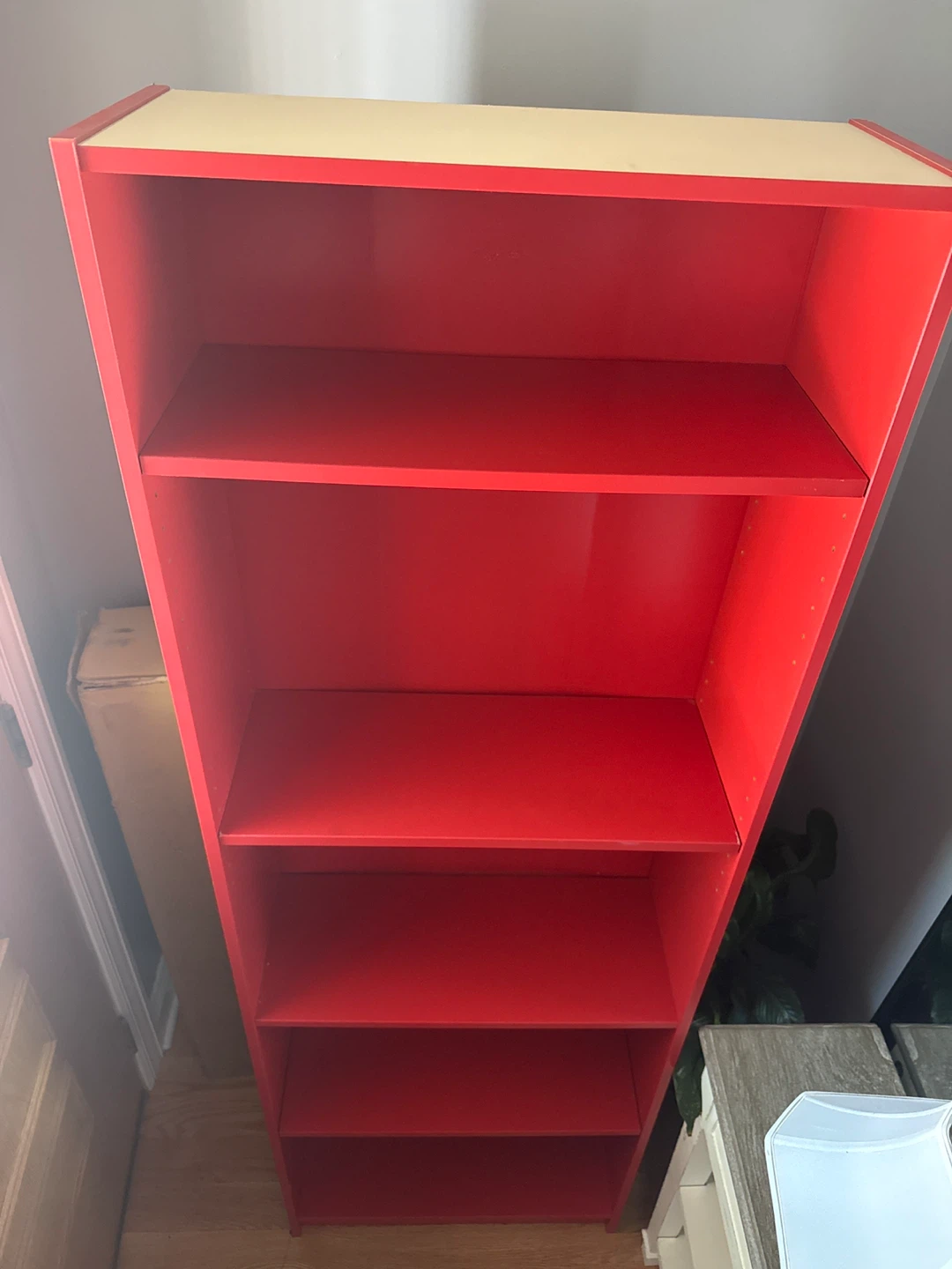Red 5-Shelf Bookshelf - photo 3