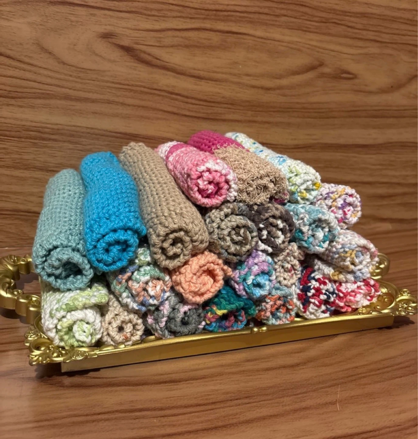 Handmade knitted Washcloths - photo 2