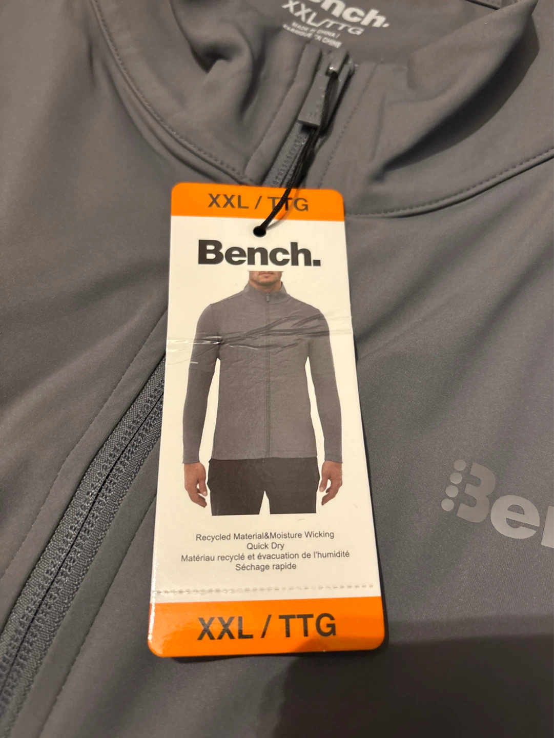 Bench. Men's Grey Full-Zip Jacket XXL - photo 2