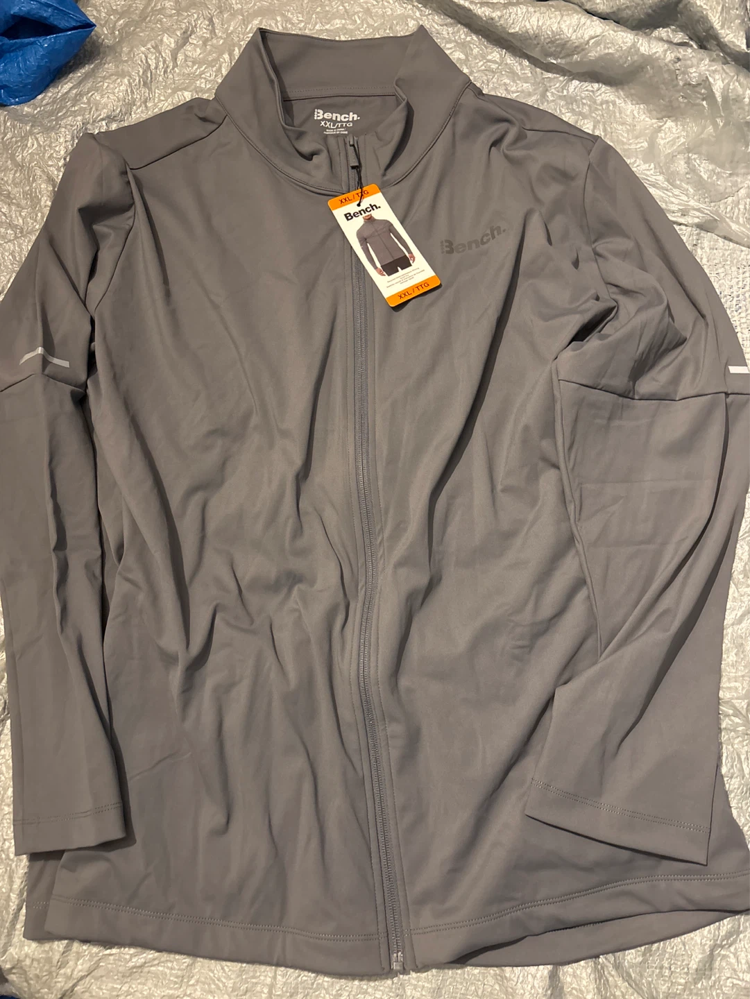 Bench. Men's Grey Full-Zip Jacket XXL