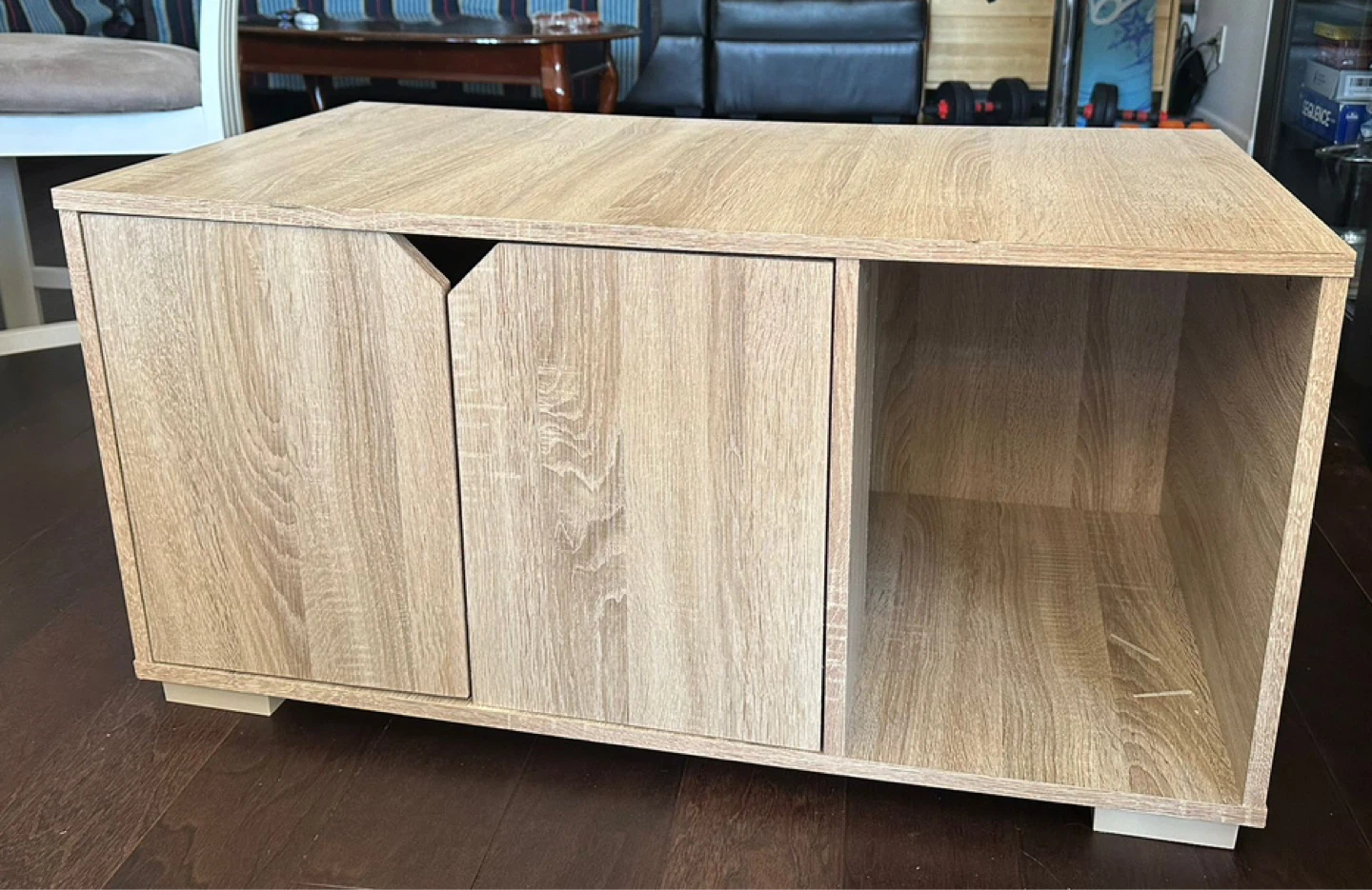 Wood TV/Table/Storage Cabinet with Two Doors