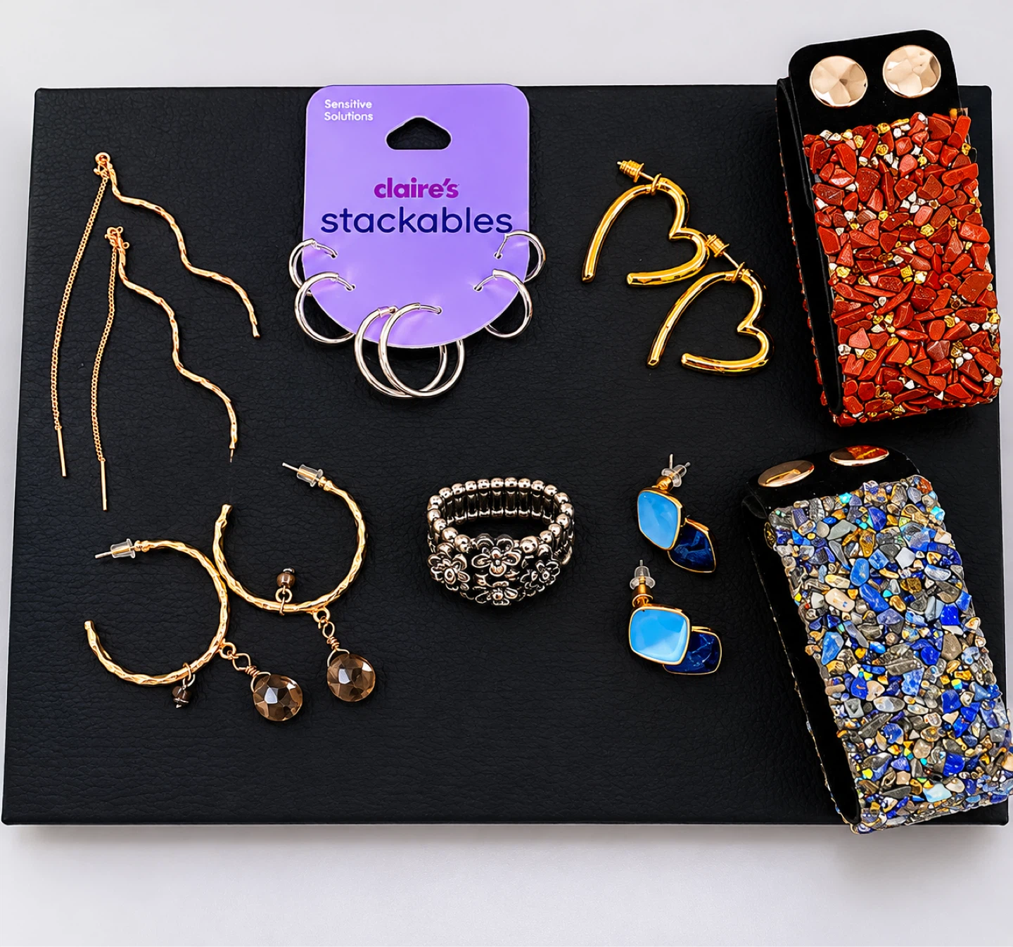 Claire's Stackables Earrings & Bracelet Set