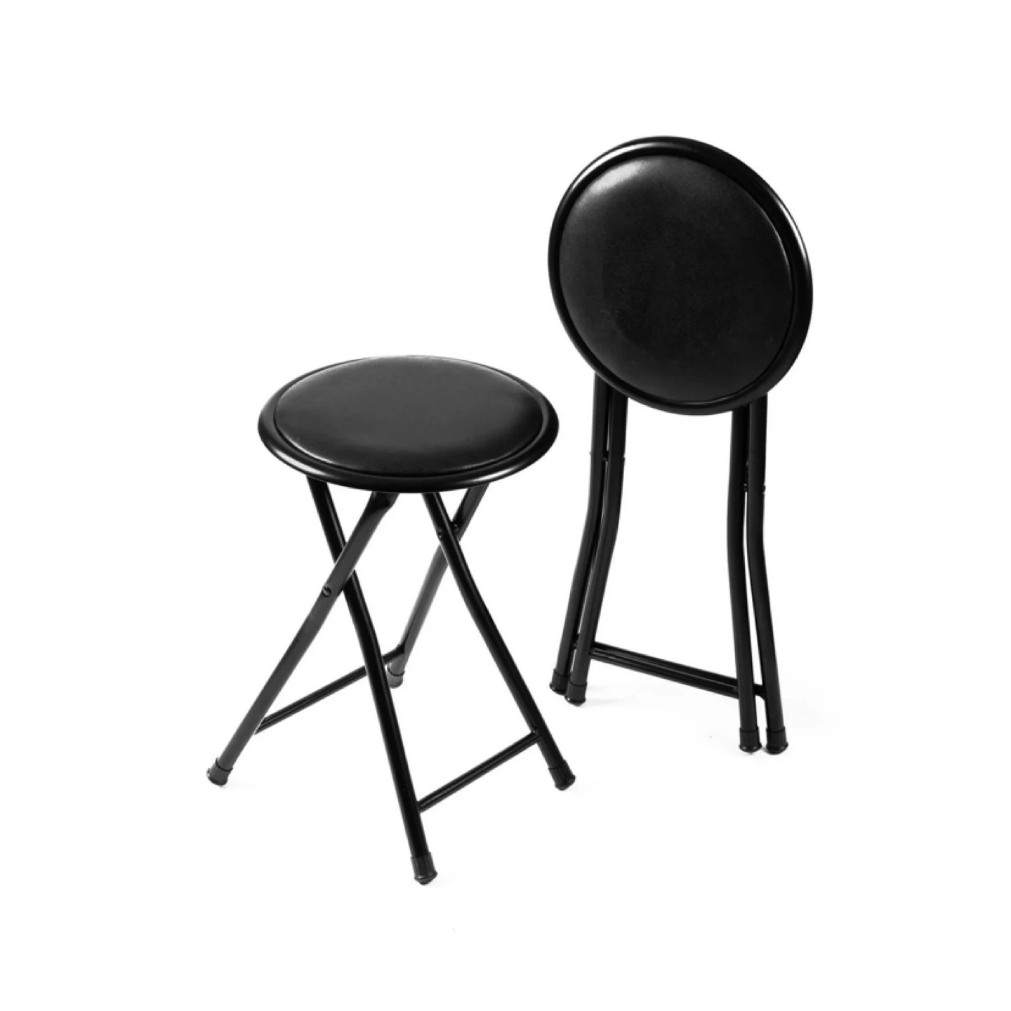 Black Folding Stools x 2 - photo 2
