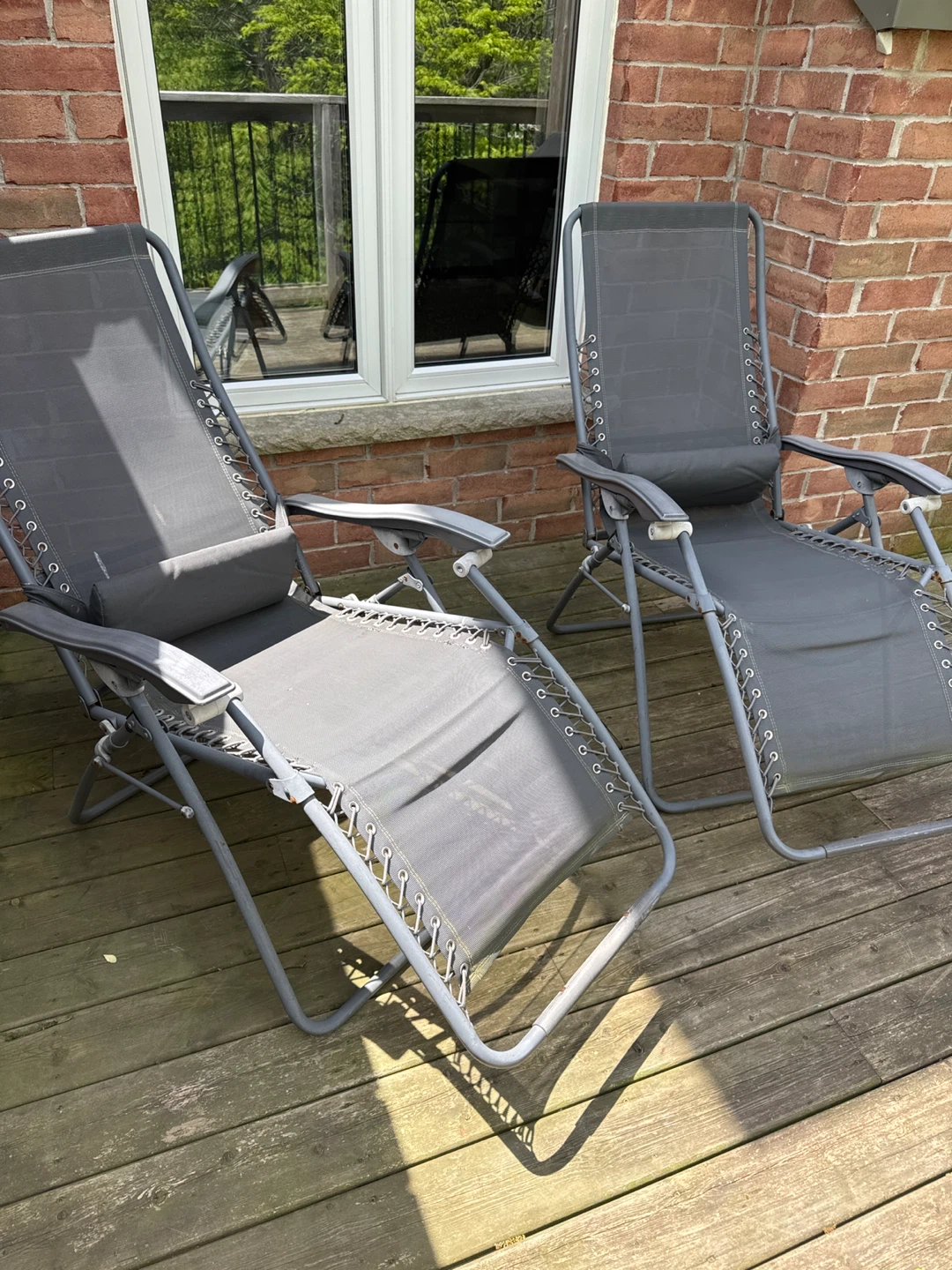 2 Grey Zero Gravity Chairs