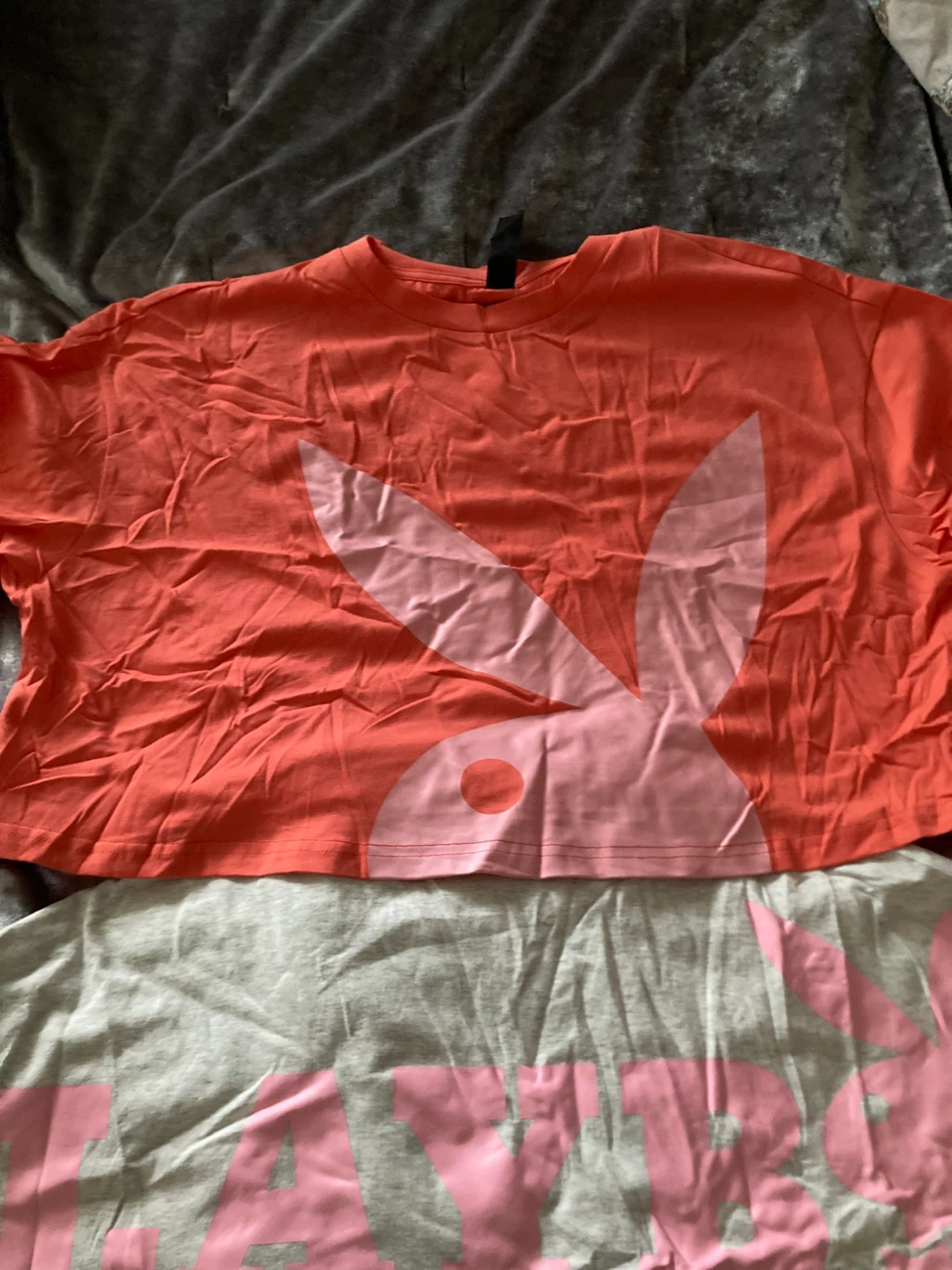 Playboy Cropped T-Shirt Bundle , (Orange and white) - photo 4