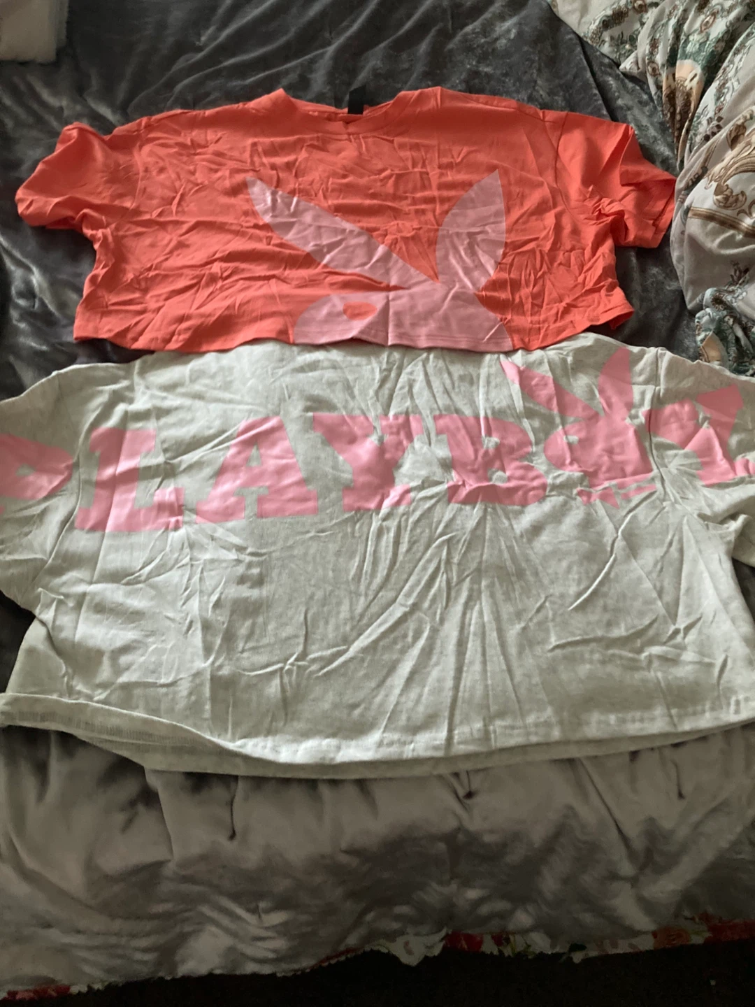 Playboy Cropped T-Shirt Bundle , (Orange and white) - photo 3