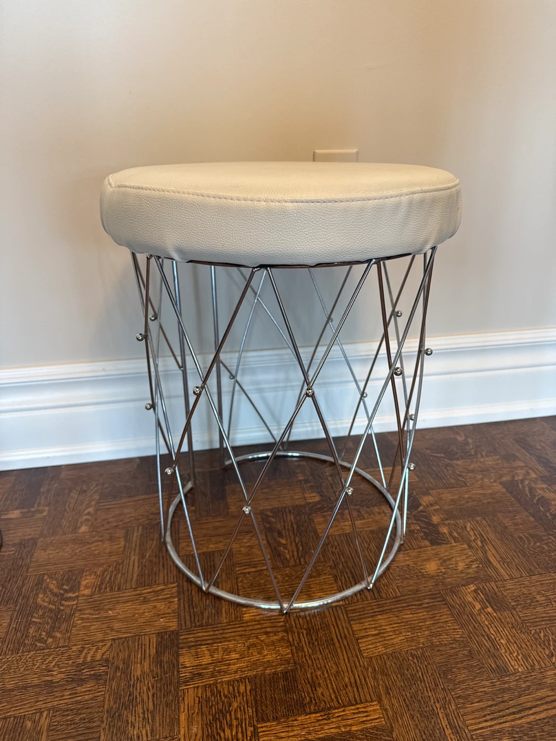 Modern Chrome Wire Stool