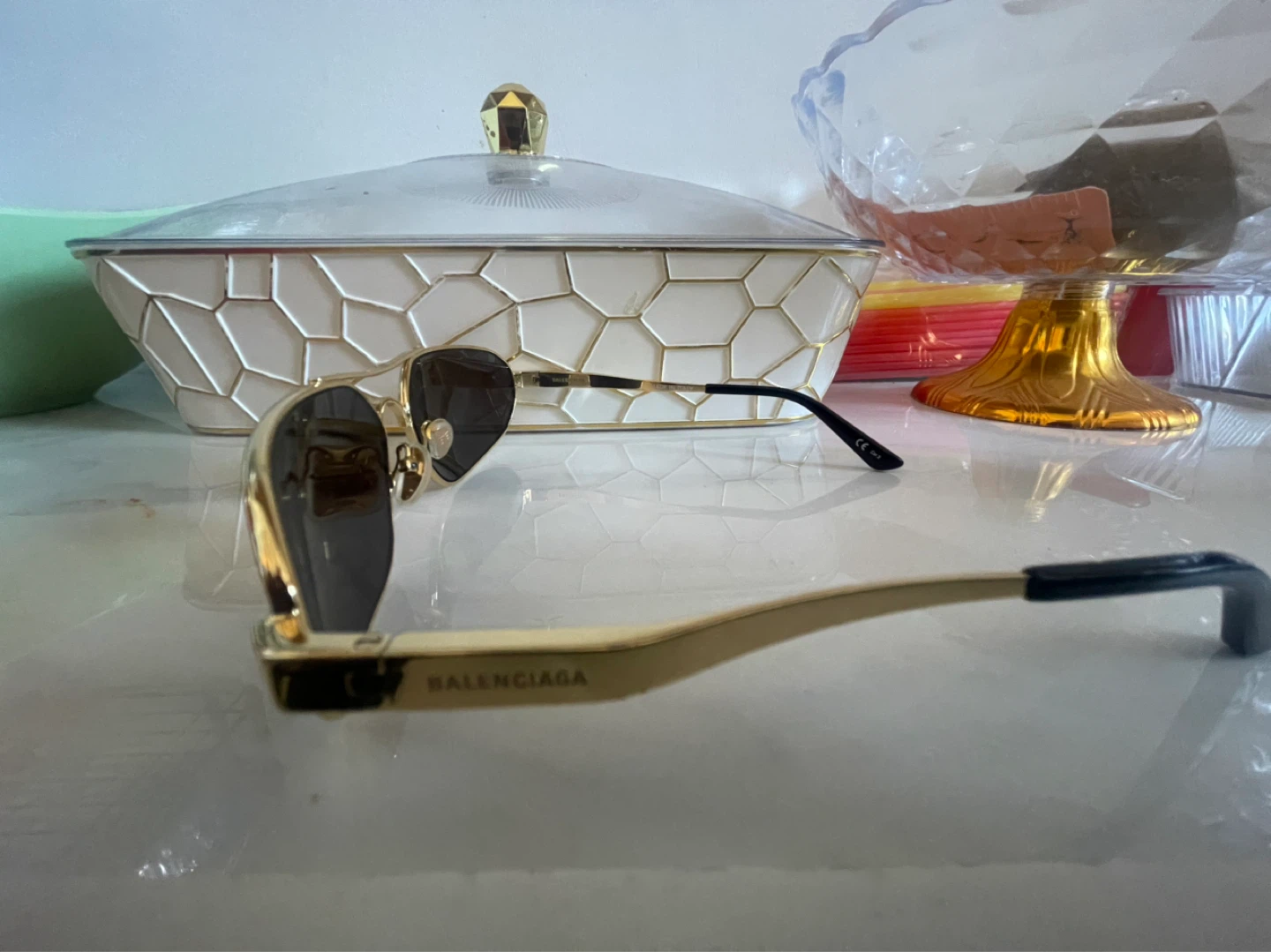 Balenciaga Aviator Sunglasses - Gold - photo 2