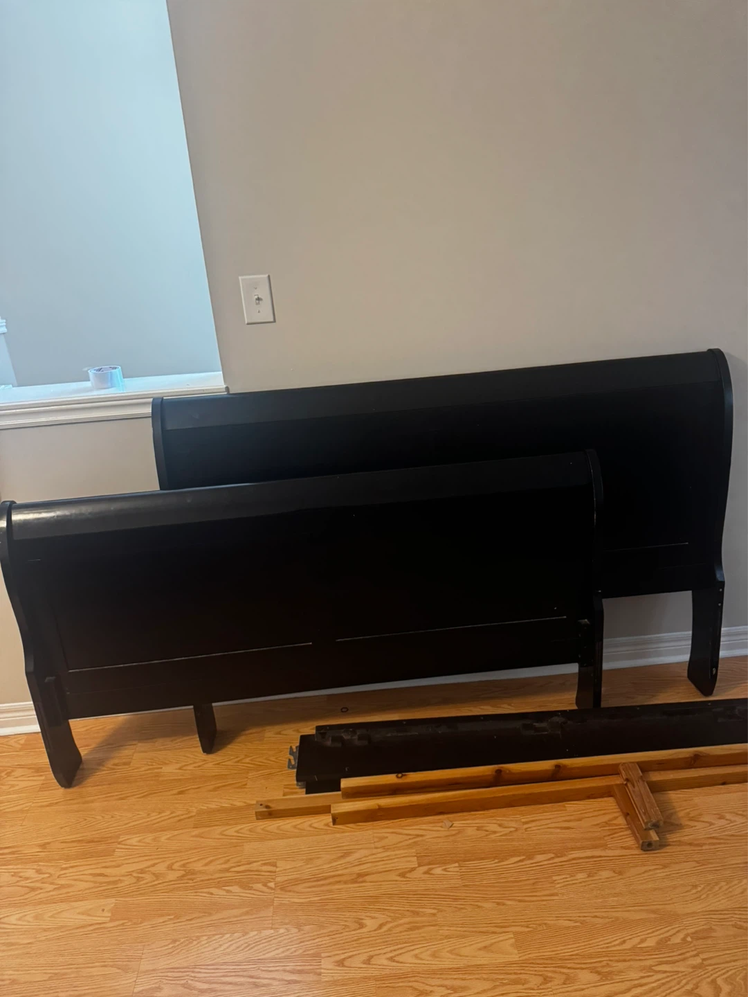 Queen Black Sleigh Bed Frame