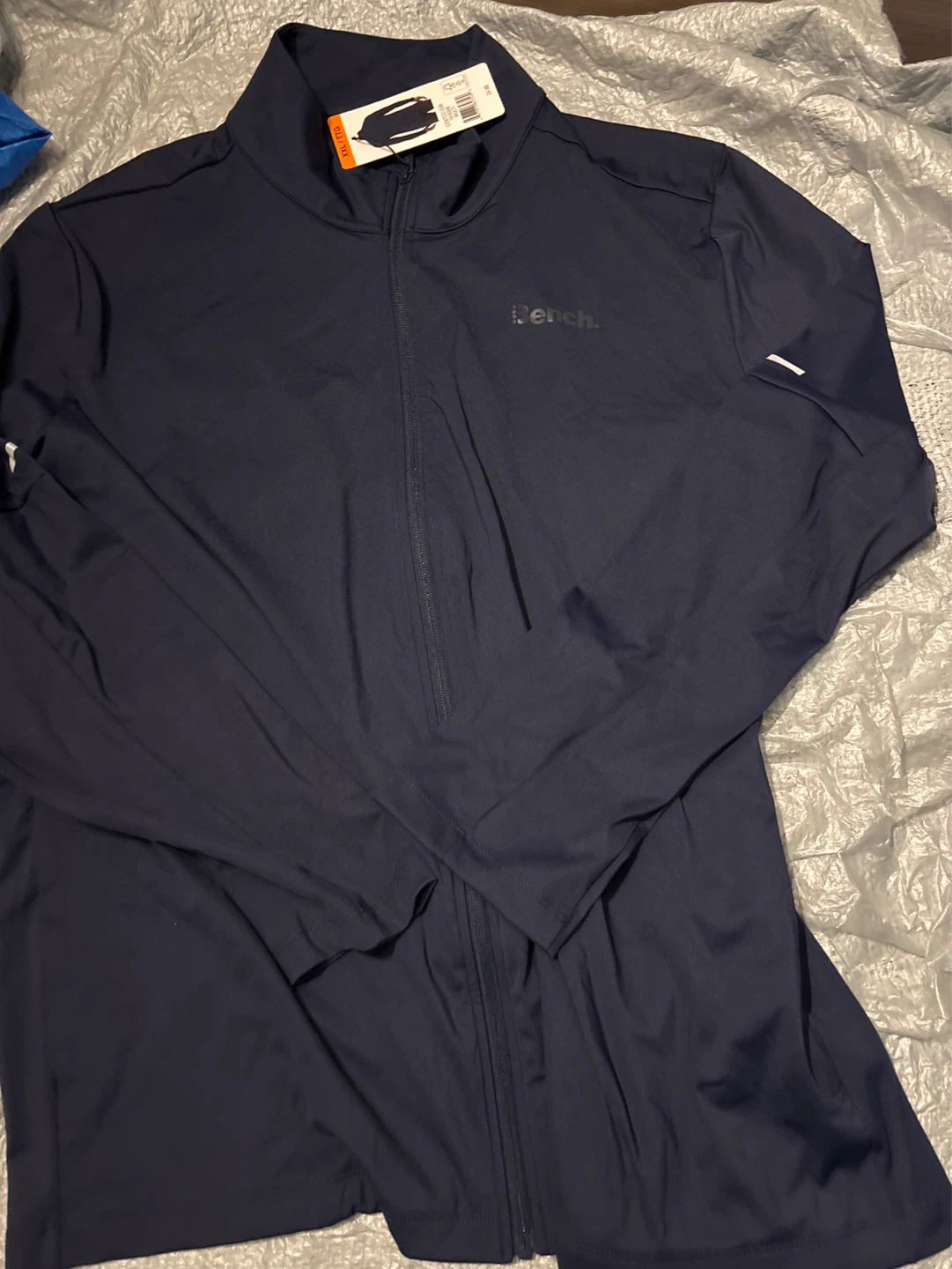 Bench Long Sleeve Zip Top XXL Navy