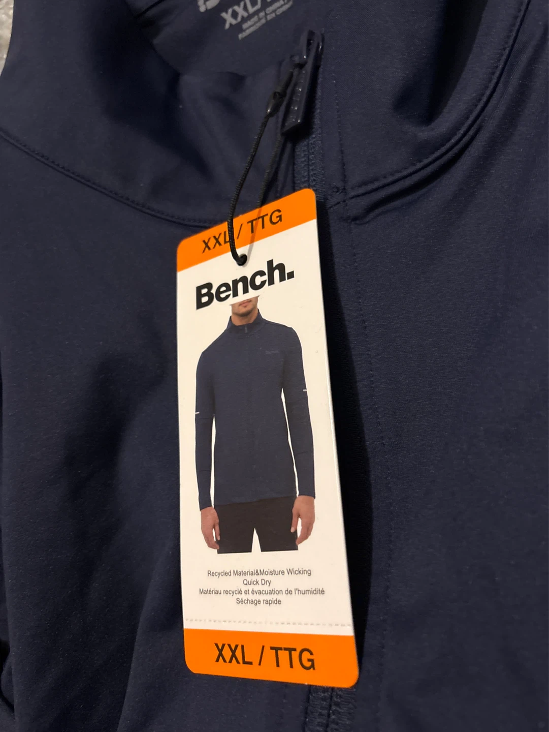 Bench Long Sleeve Zip Top XXL Navy - photo 2