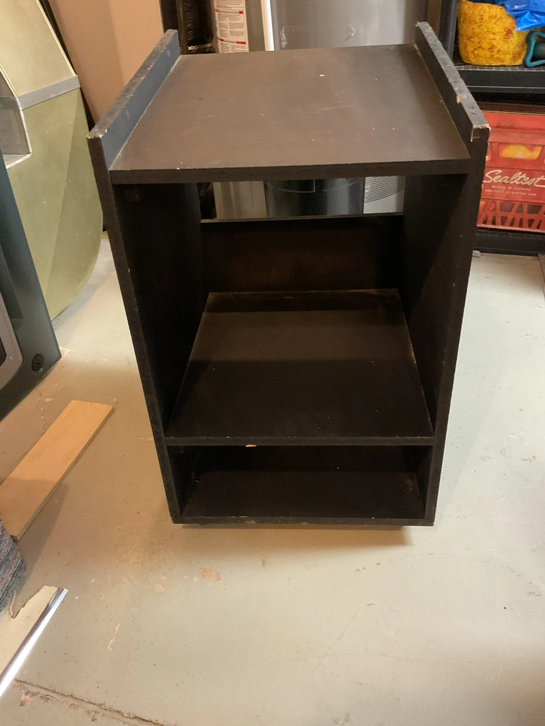 Black Rolling Shelf Unit
