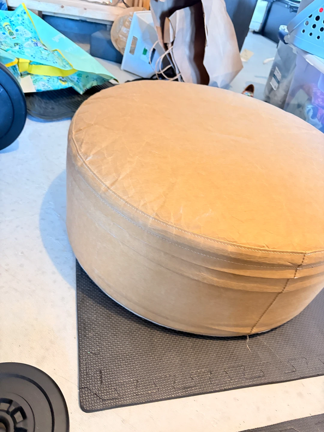 Brown ottoman