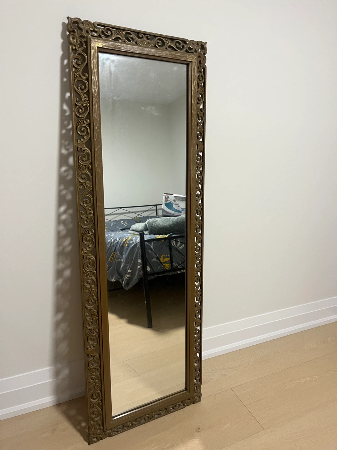 Ornate Gold Framed Full Length Vintage Mirror