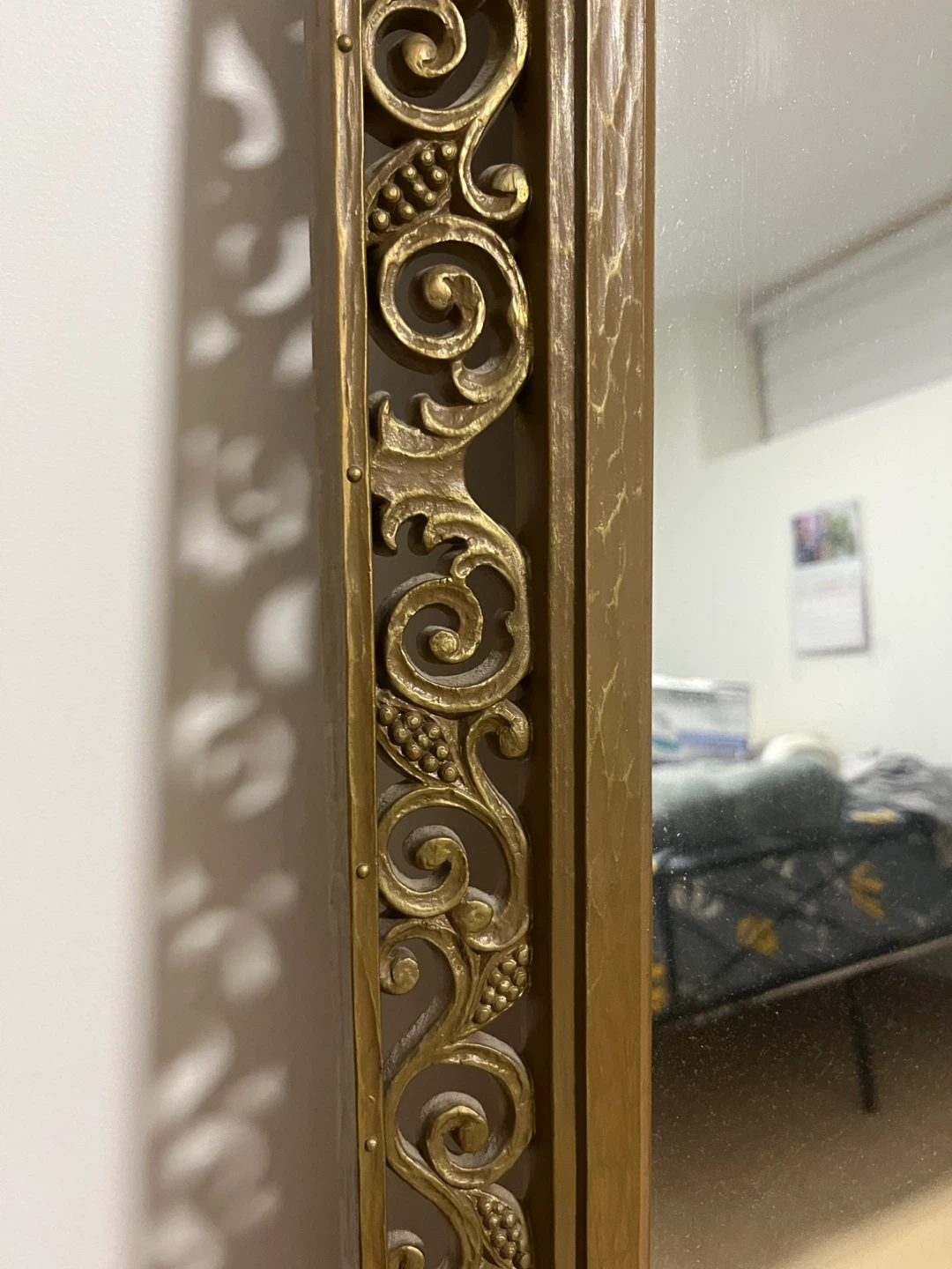 Ornate Gold Framed Full Length Vintage Mirror - photo 2