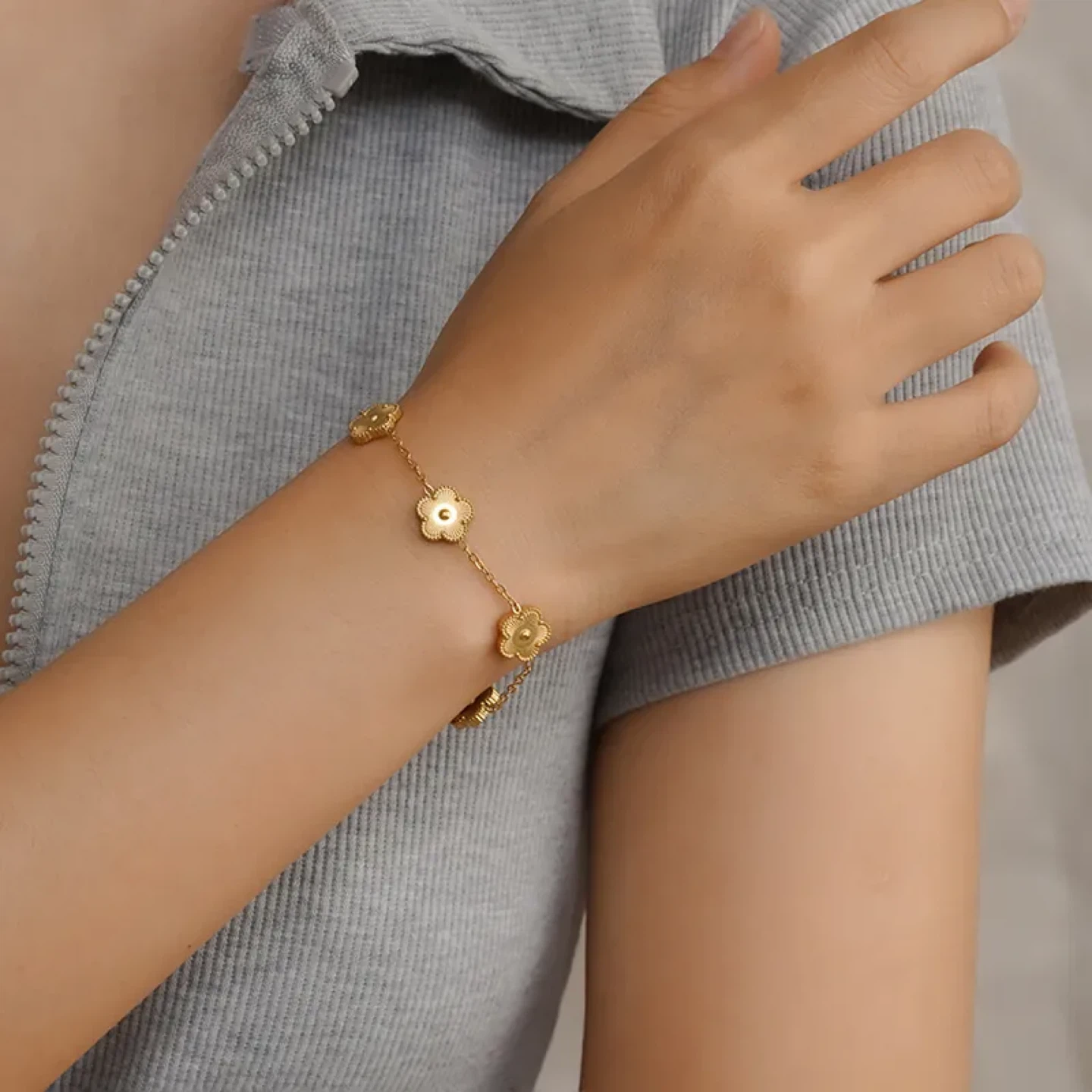Five-Leaf Clover Bracelet