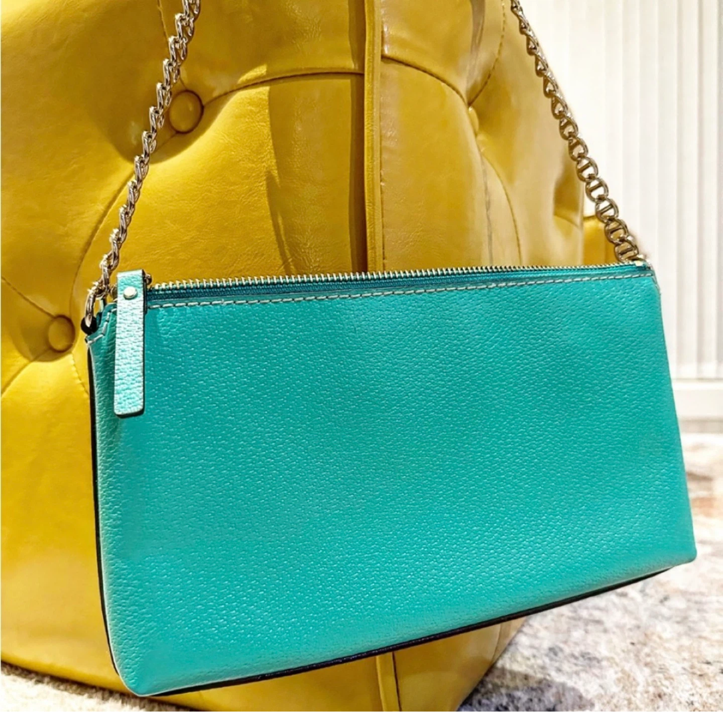 Kate Spade Teal Clutch with Chain - photo 5