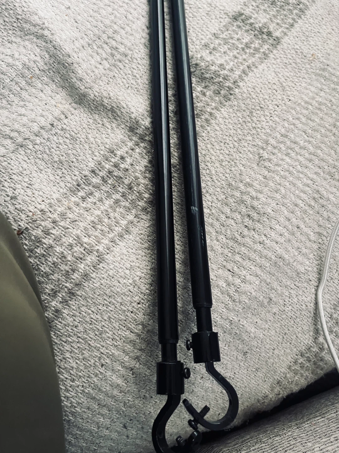 Black Curtain Rods (2 pcs)
