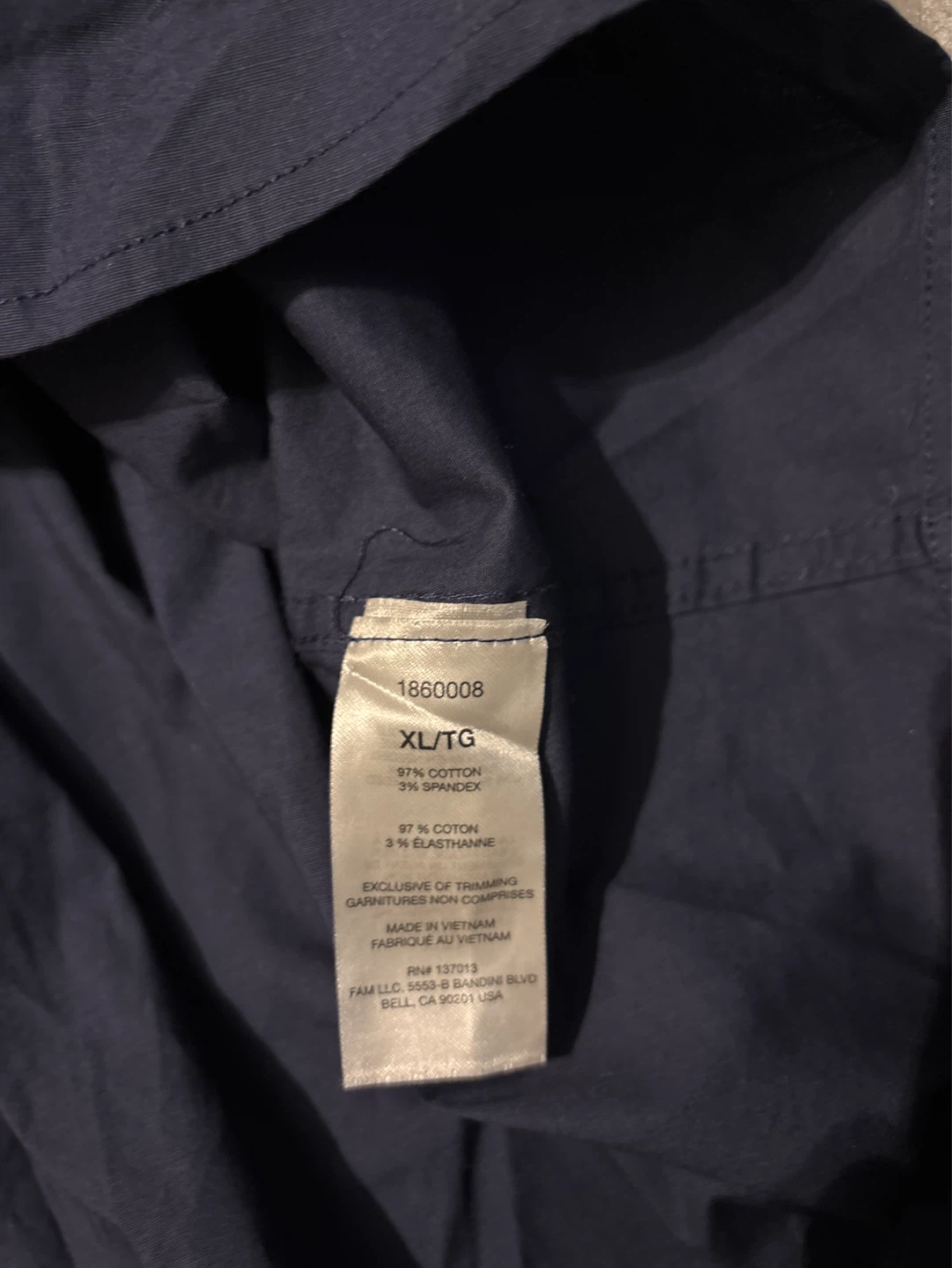NWOT GAP Men's Navy Blue Button-Up Shirt - photo 3