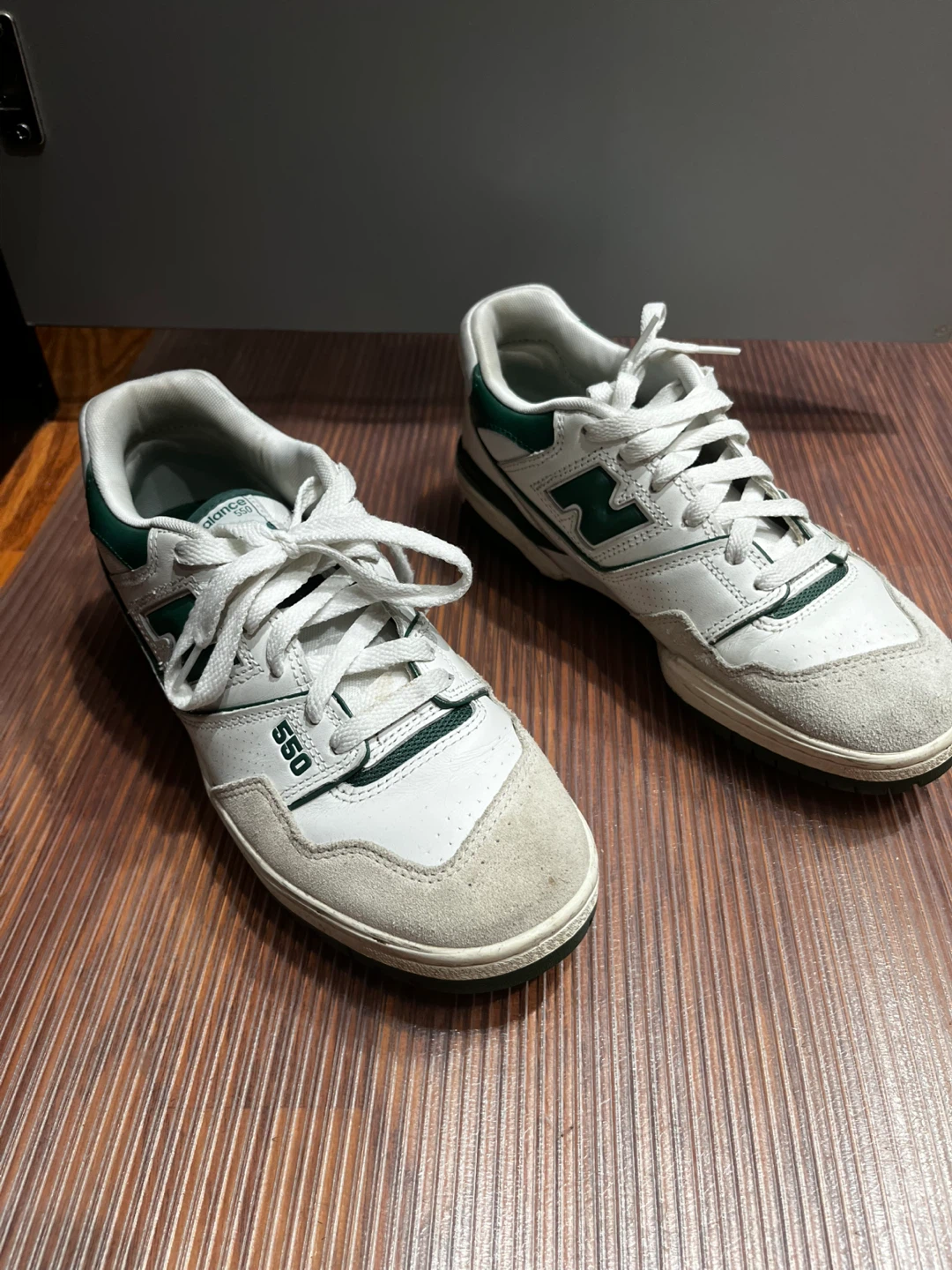 New Balance 550 White Green Sneakers - photo 2