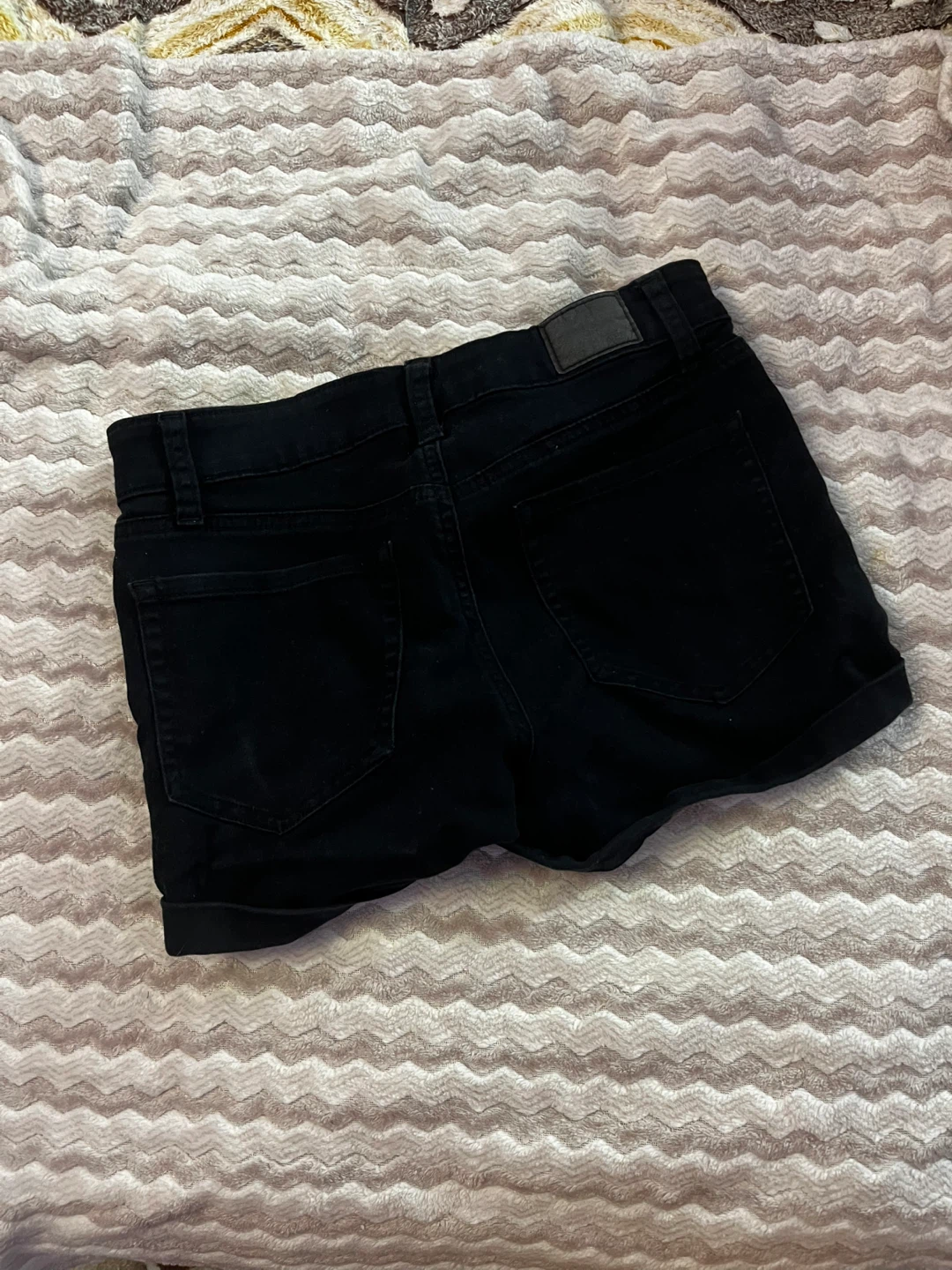 Aeropostale Black High Rise Midi Denim Shorts - photo 2