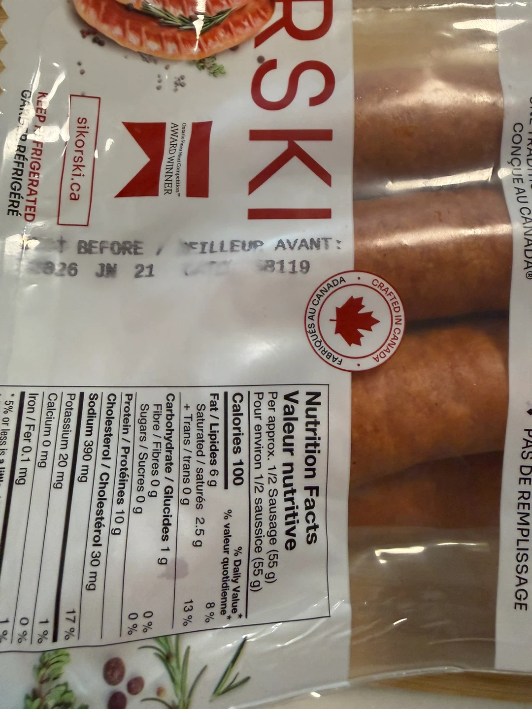 Giving away 6 SIKORSKI BBQ SAUSAGES unopened - photo 3