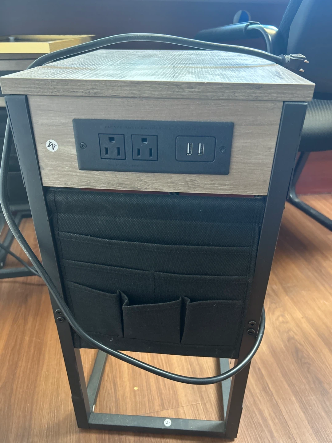 C-Table with Built-in Outlet and USB Ports - photo 2