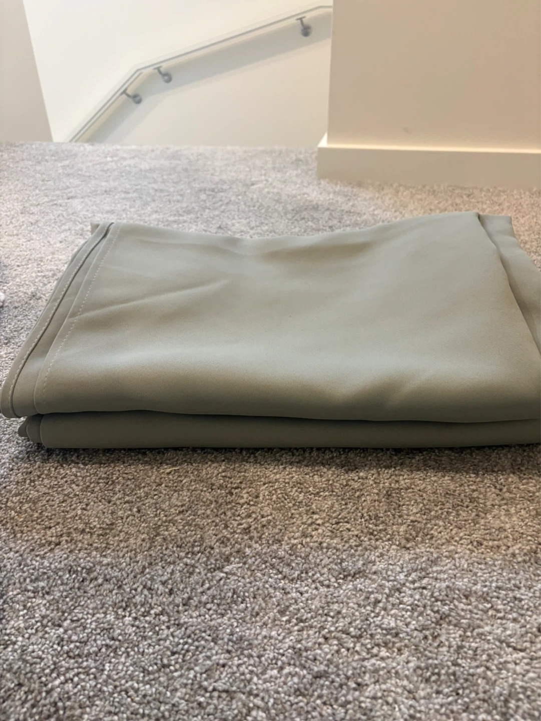 Lazzyy Blackout Velvet Sage Green Curtains - photo 2