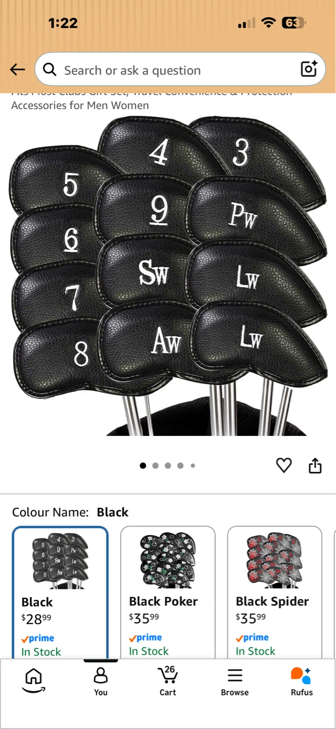 Callaway Black Golf Club Head Covers Set