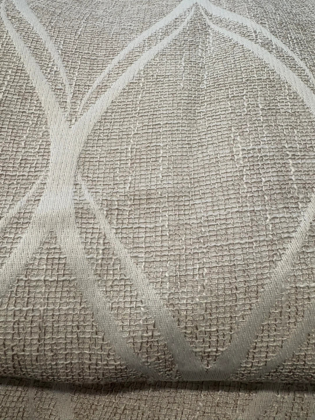 Beige Curtains with Diamond Pattern - photo 2
