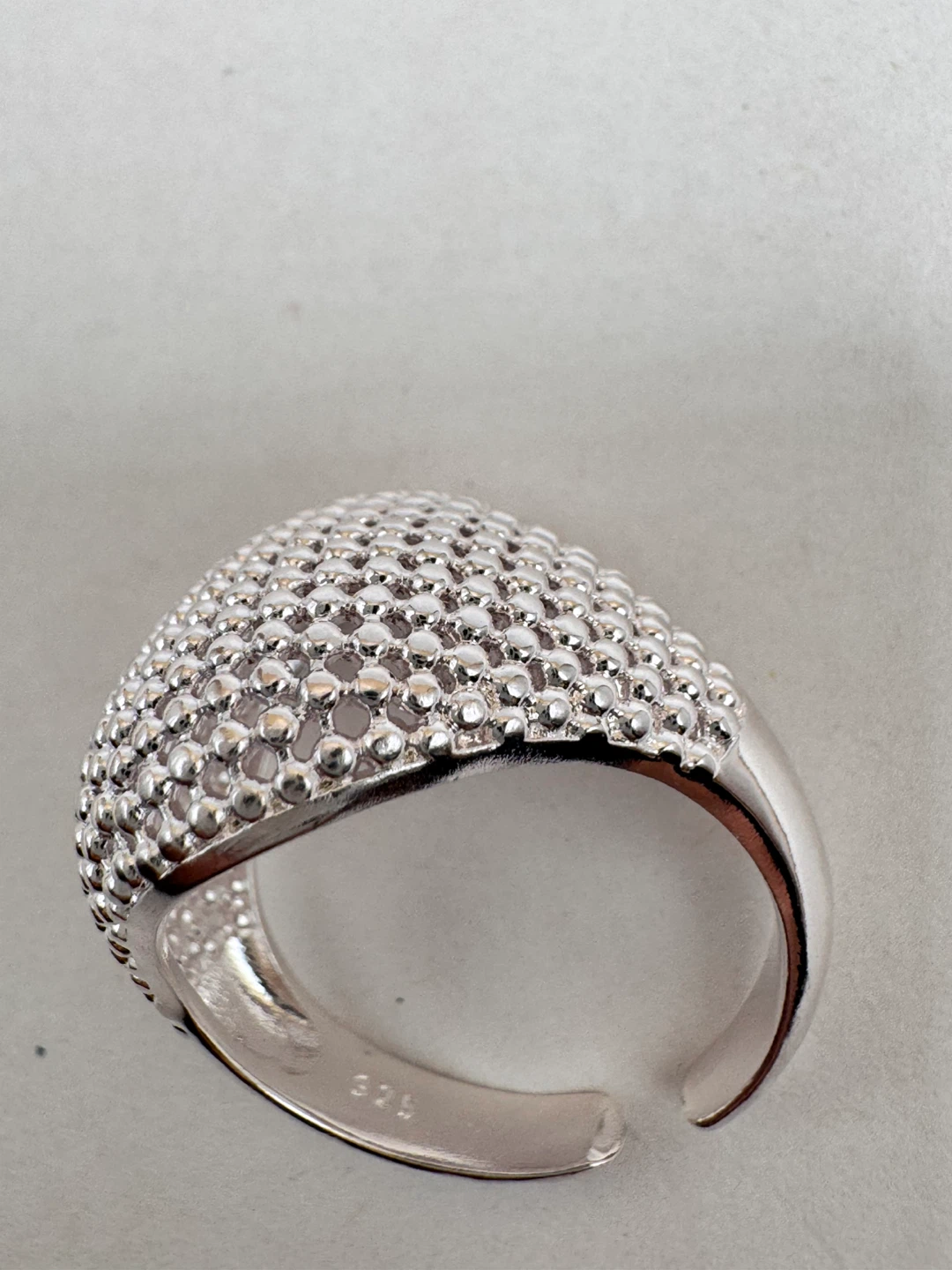 Sparkly Adjustable Ring Sterling silver 925