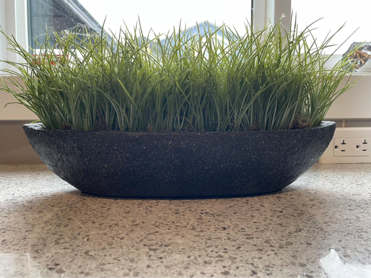 Pier 1 Imports Faux Grass Potted Plant