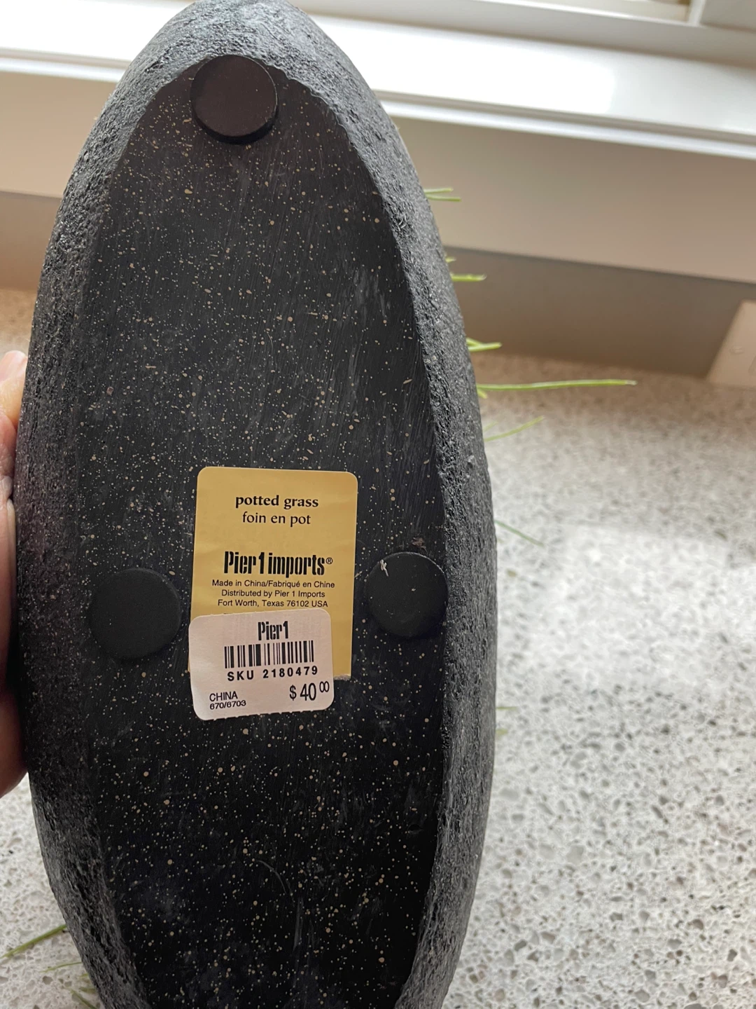 Pier 1 Imports Faux Grass Potted Plant - photo 3