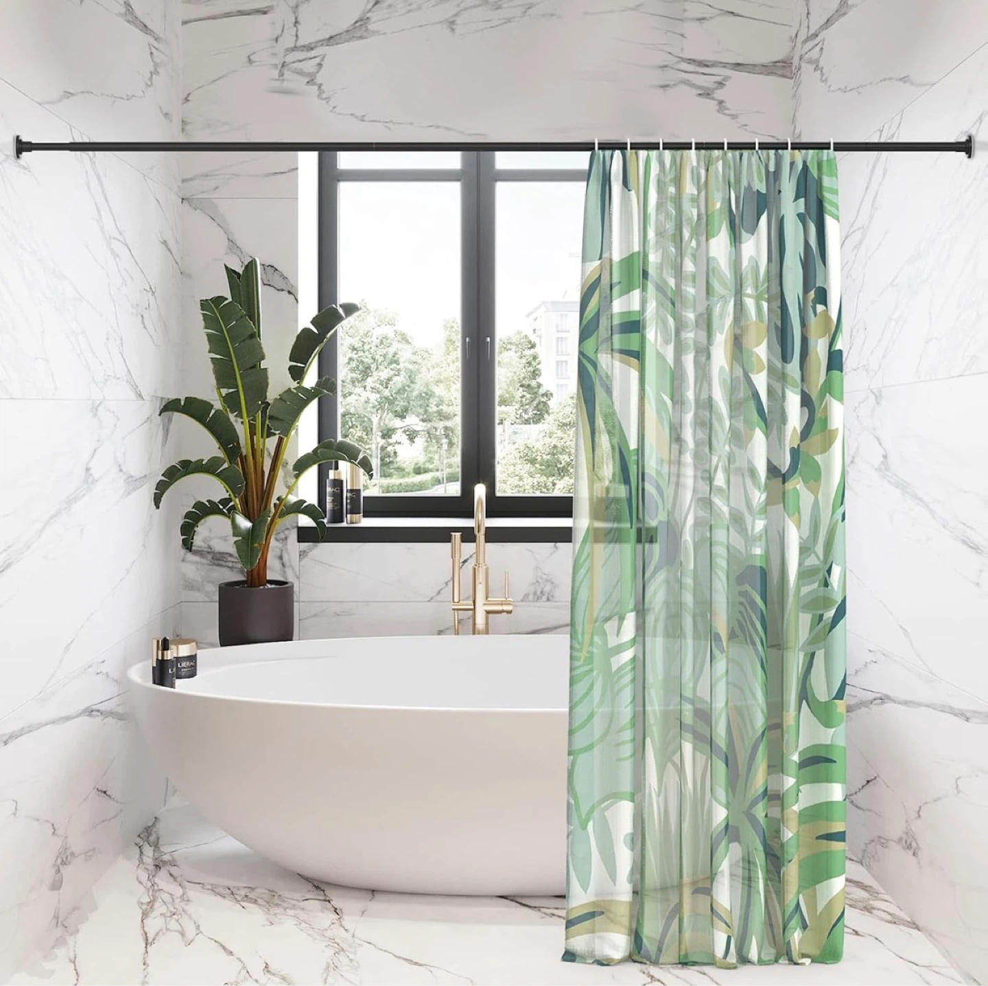 NEW Tension Rod Adjustable No Drilling. Adjustable 32-75 Inch