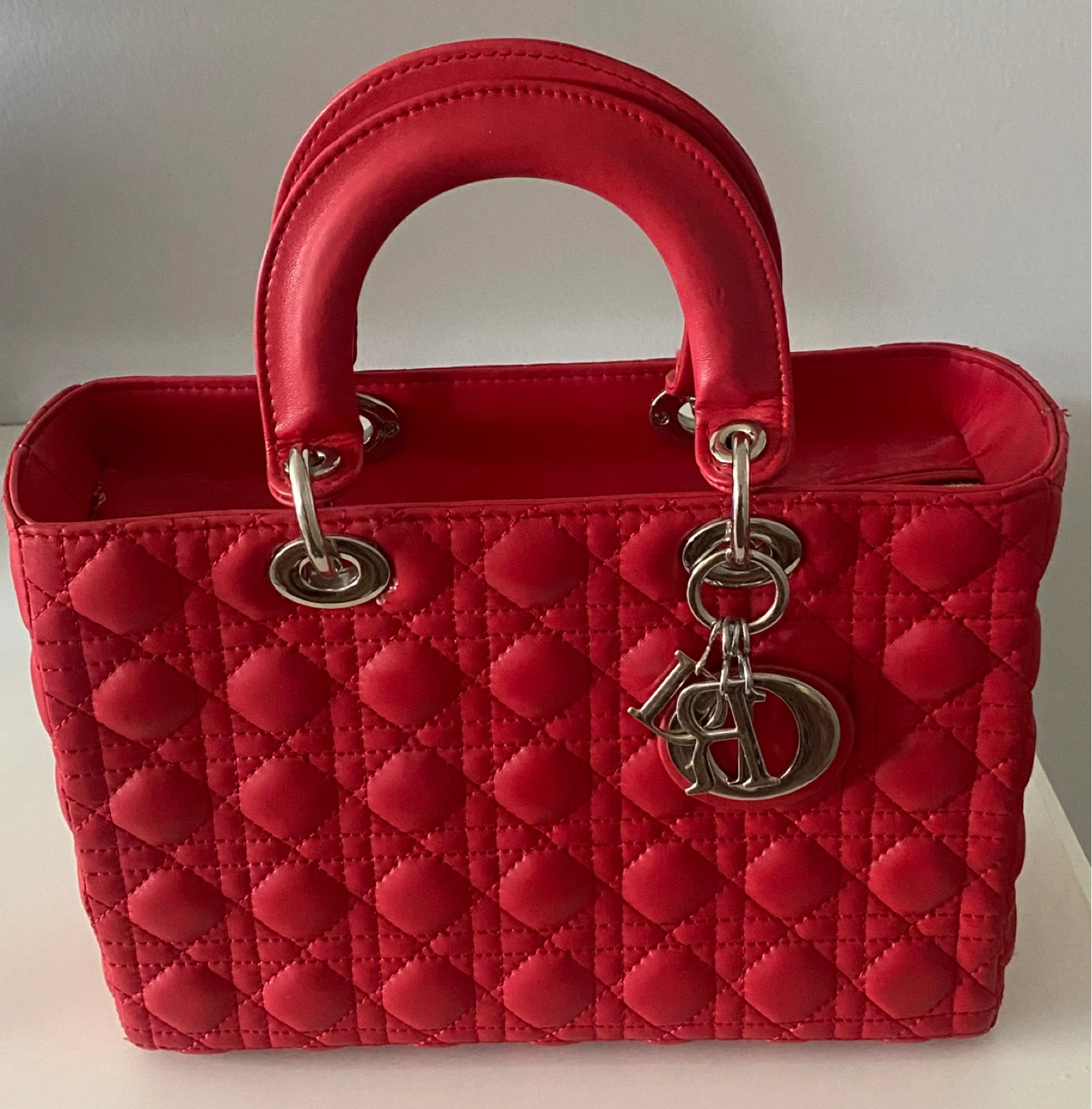 Red Quilted Handbag