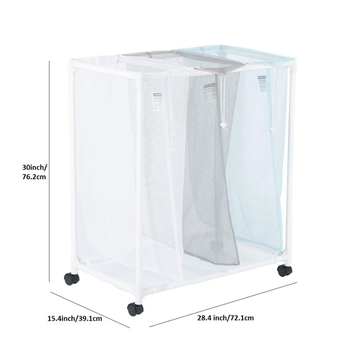 3-Section Laundry Sorter Cart (Brand New) - photo 5