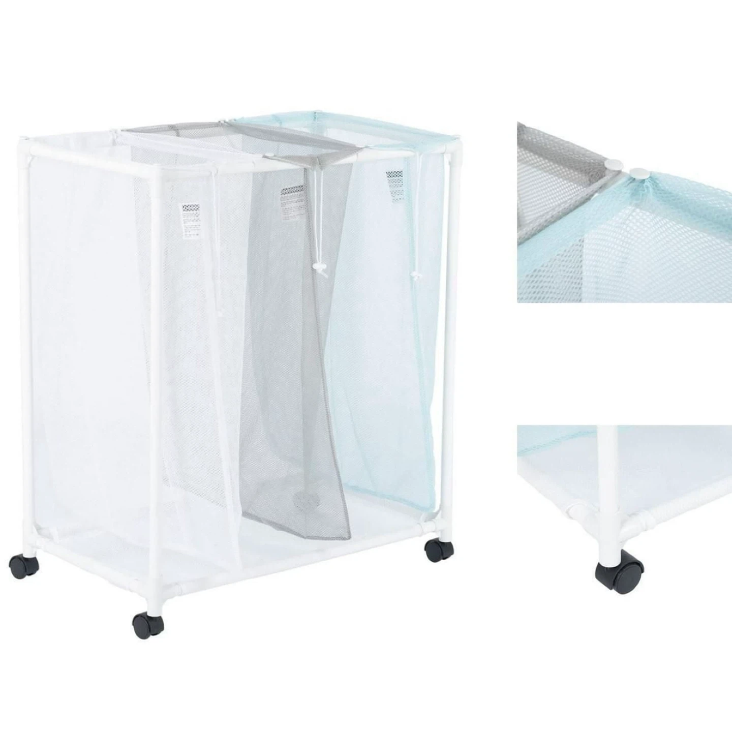3-Section Laundry Sorter Cart (Brand New) - photo 2