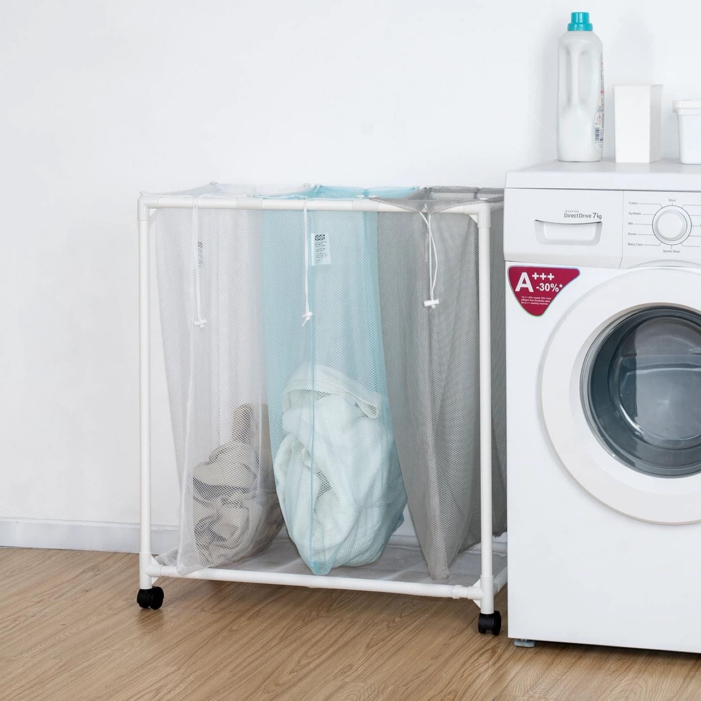 3-Section Laundry Sorter Cart (Brand New) - photo 3