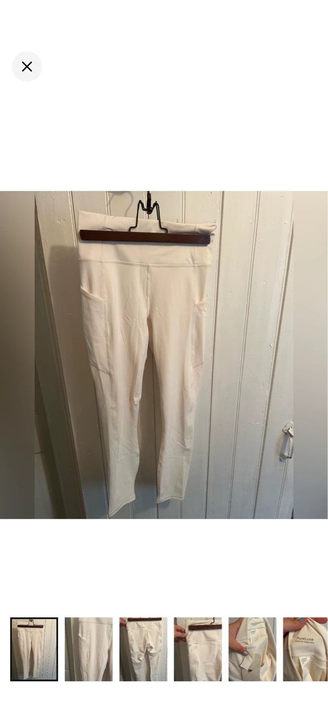 Fabletics White Pocket Leggings Size S