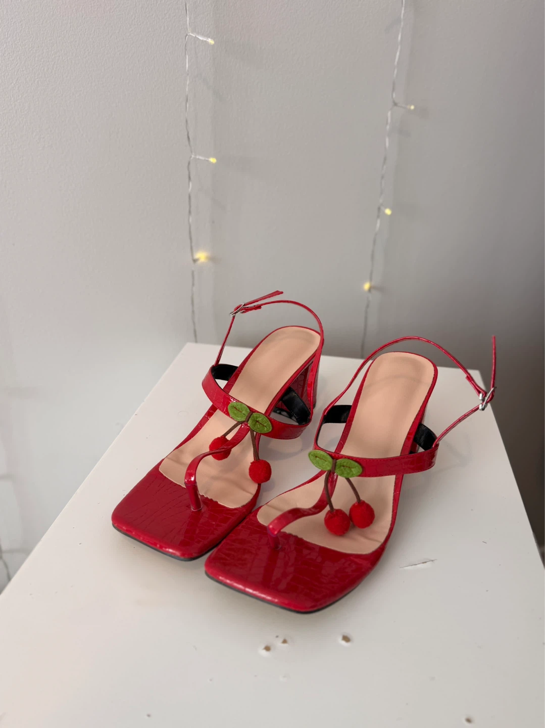 Cherry Statement Slingback Heels | Size 11