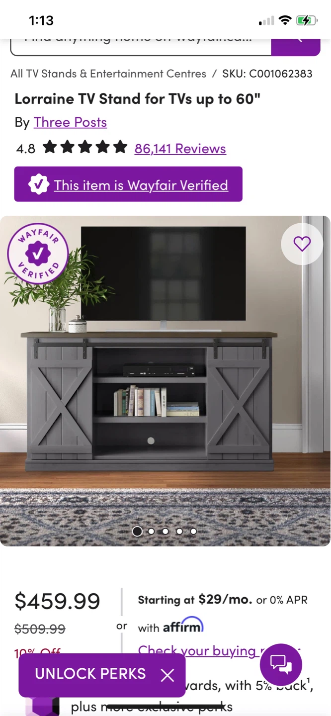 Three Posts Lorraine TV Stand - photo 2