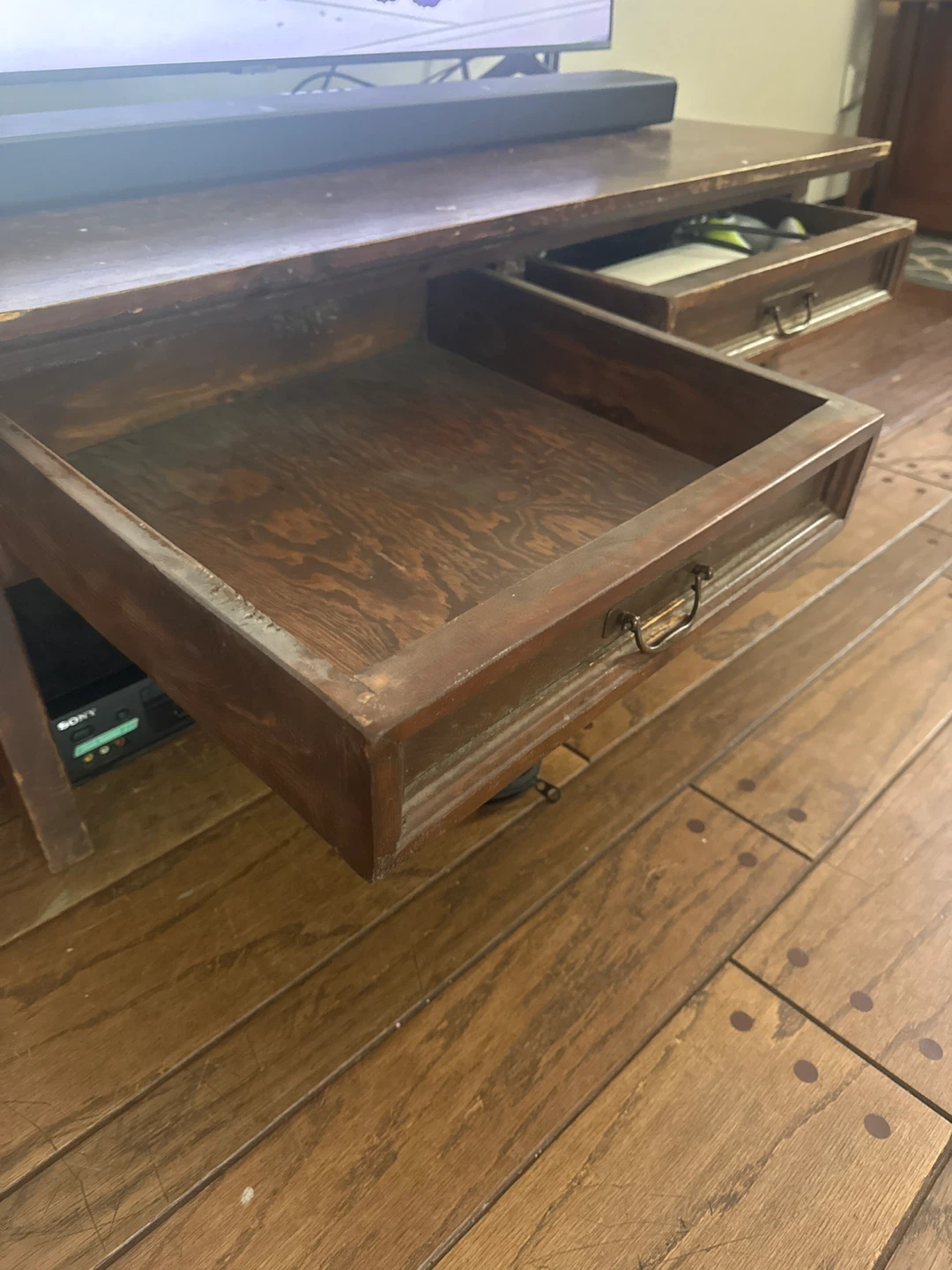 Wooden Coffee Table with Drawers - photo 2
